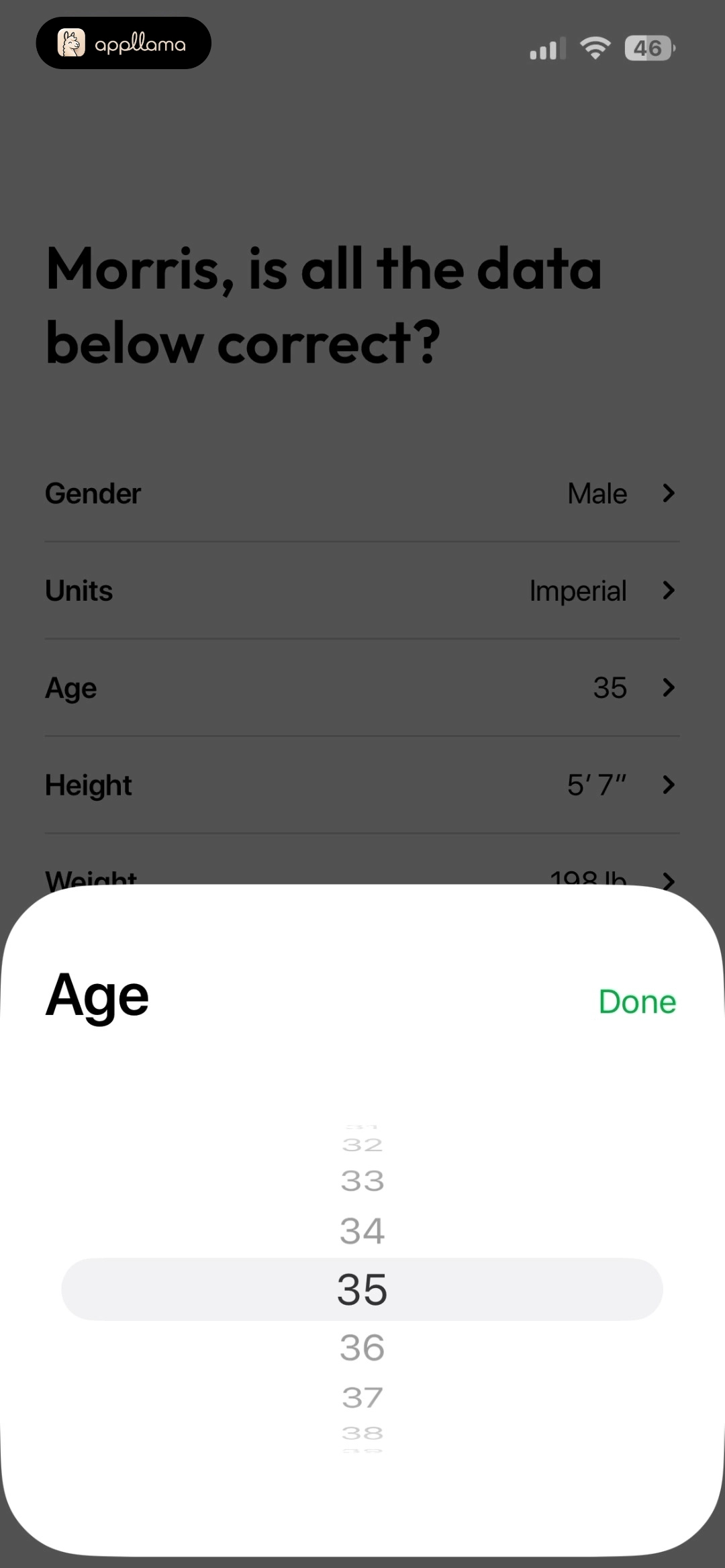 Age Picker Bottom Sheet