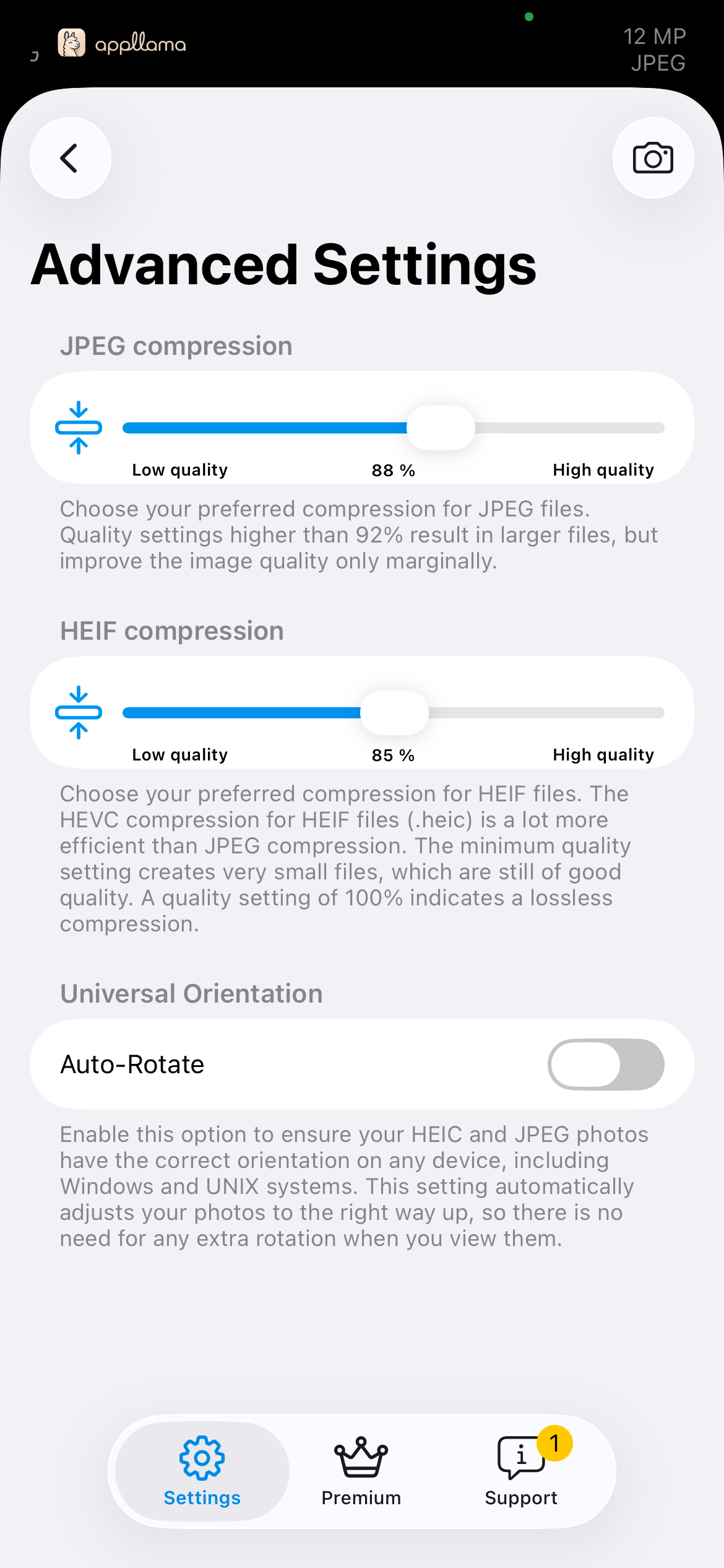 Advanced Settings