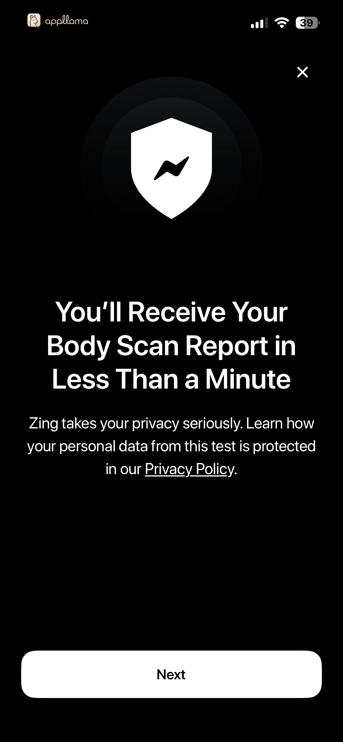 Body Scan Privacy Intro