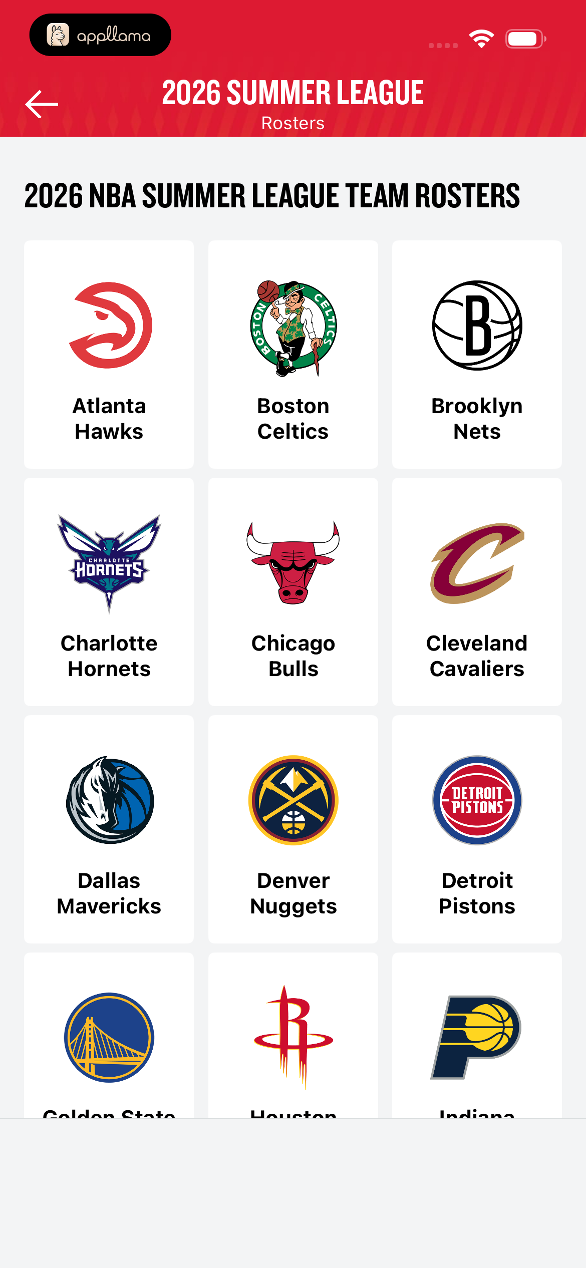 Summer League Teams
