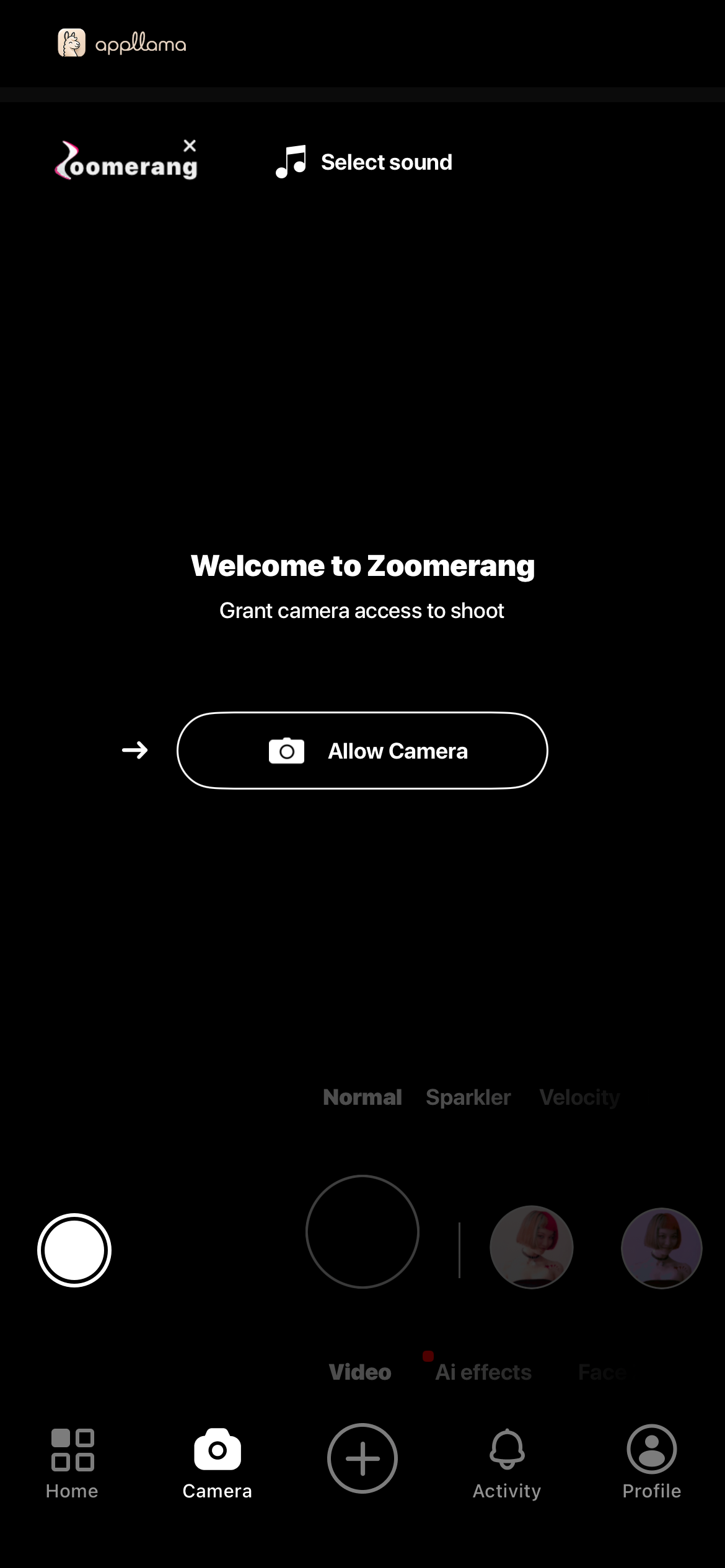 Camera Access Prompt