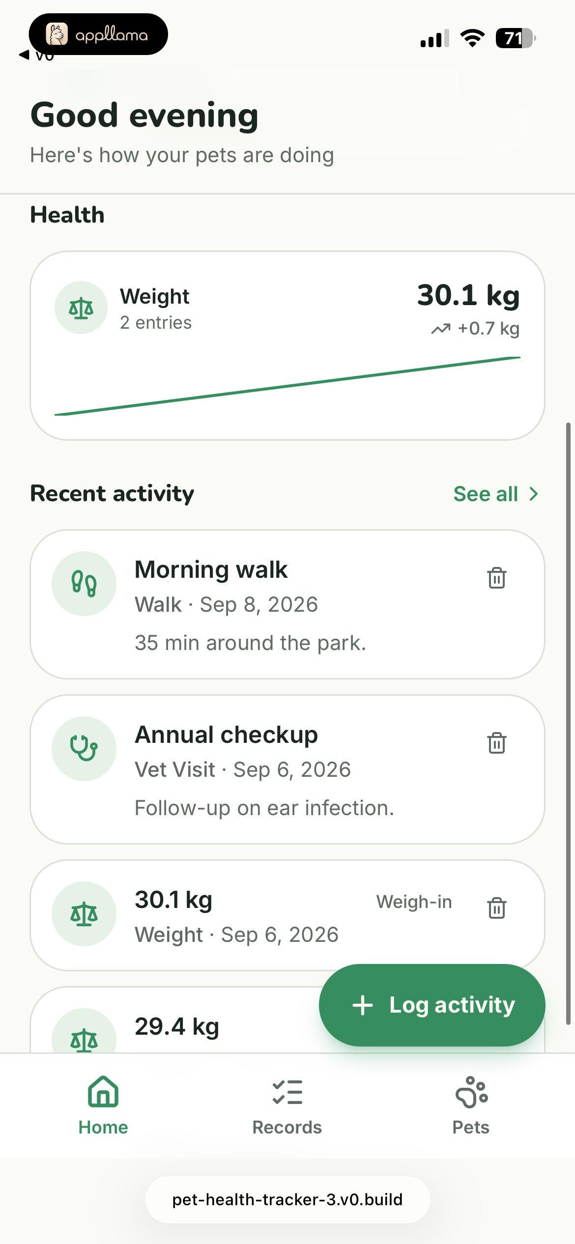 Home Activity Feed