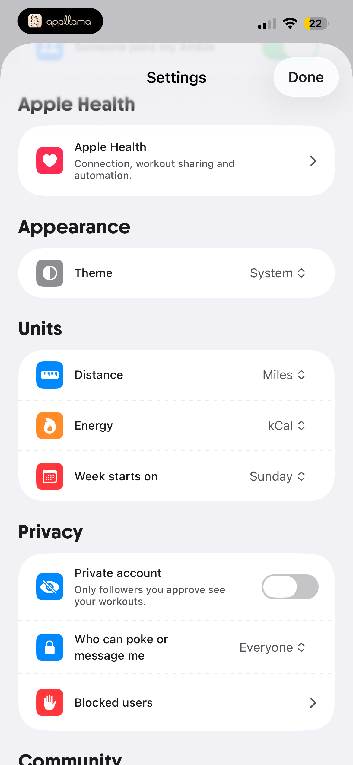 General App Settings