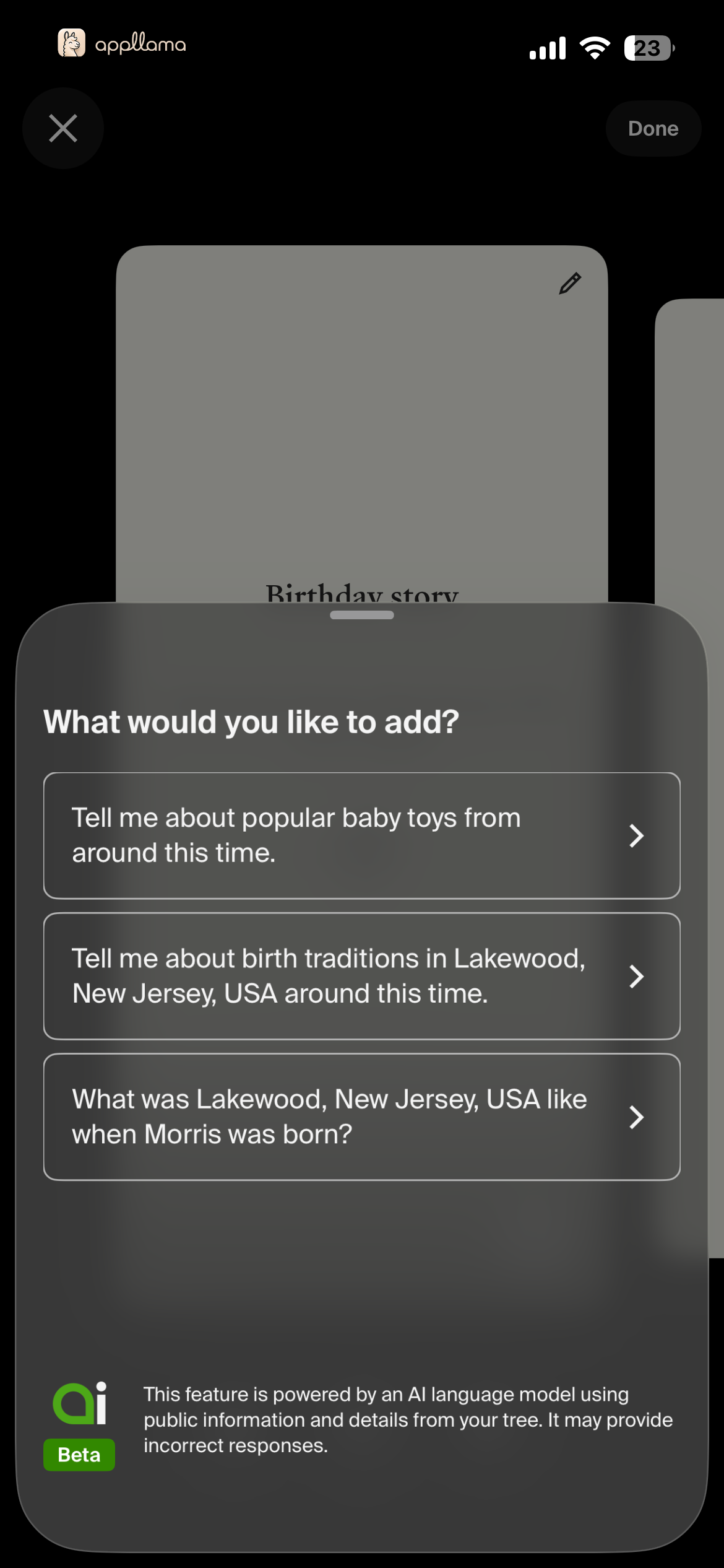 AI Story Suggestions