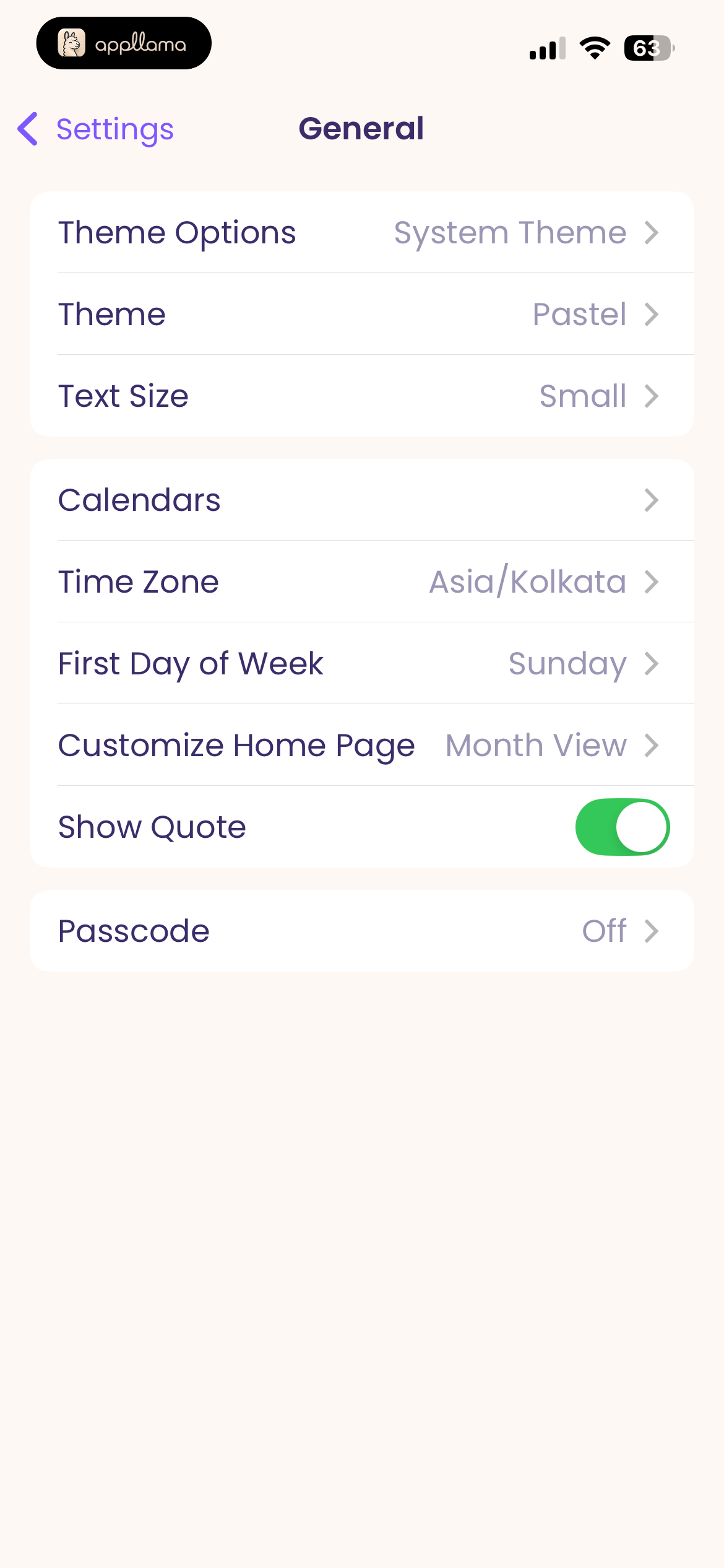General Settings