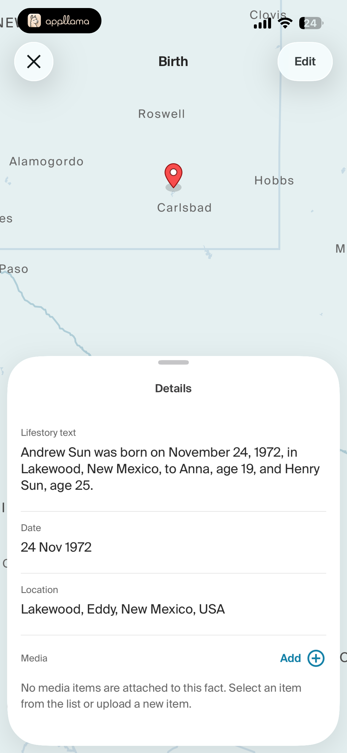 Birth Event Detail