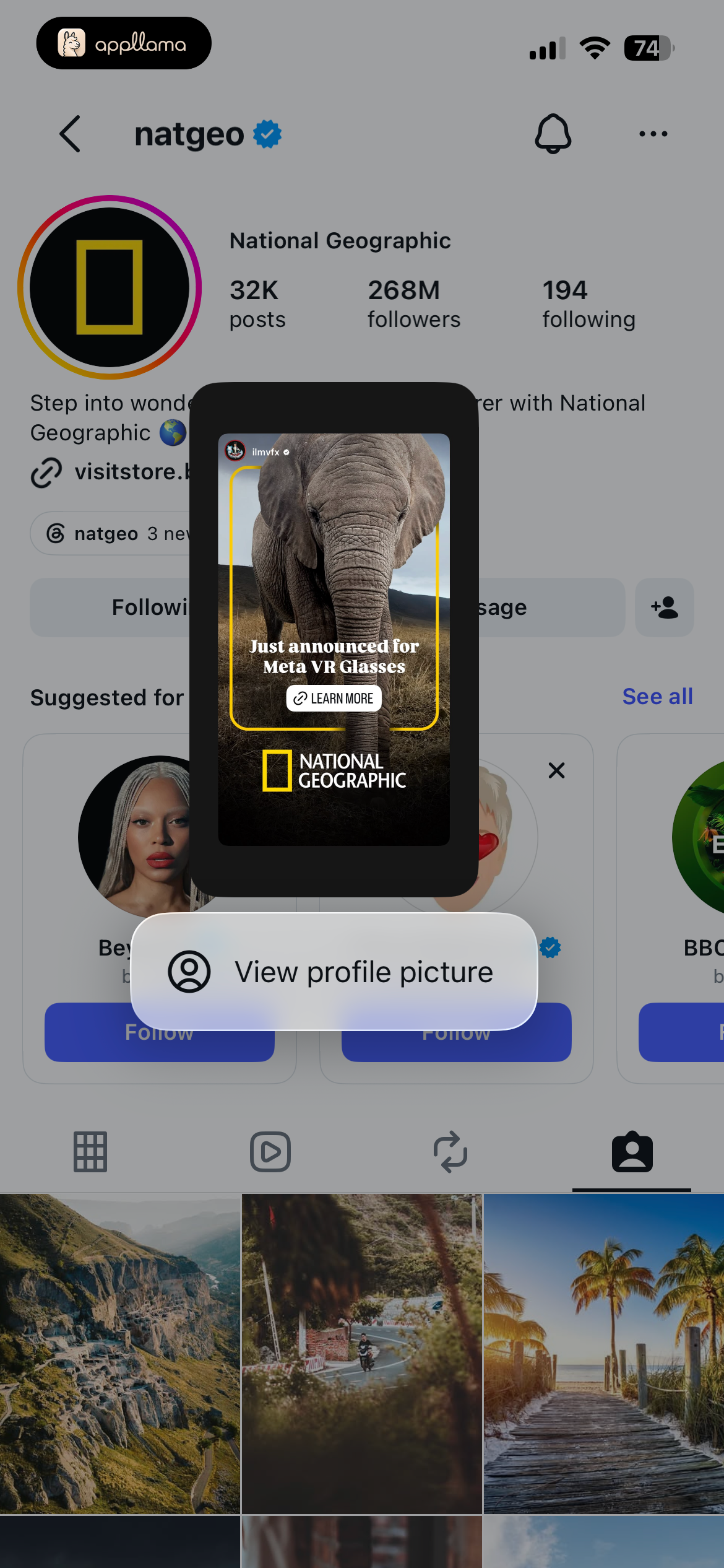 Profile Picture Preview