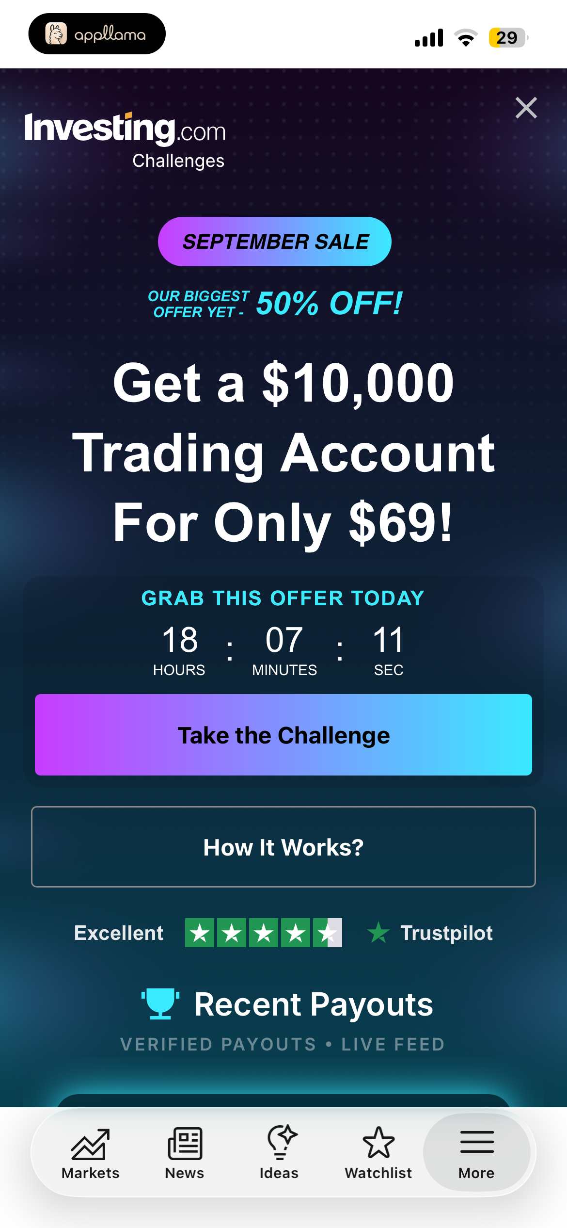 Trading Challenge Offer