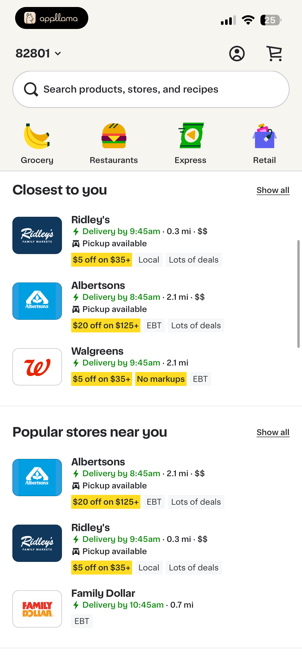 Nearby Stores
