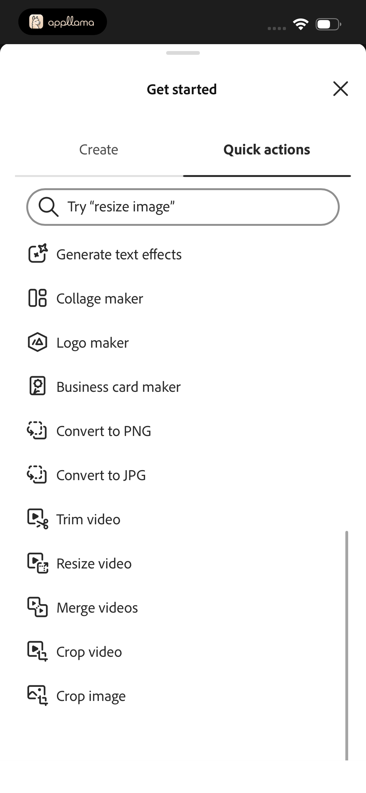 More Quick Actions