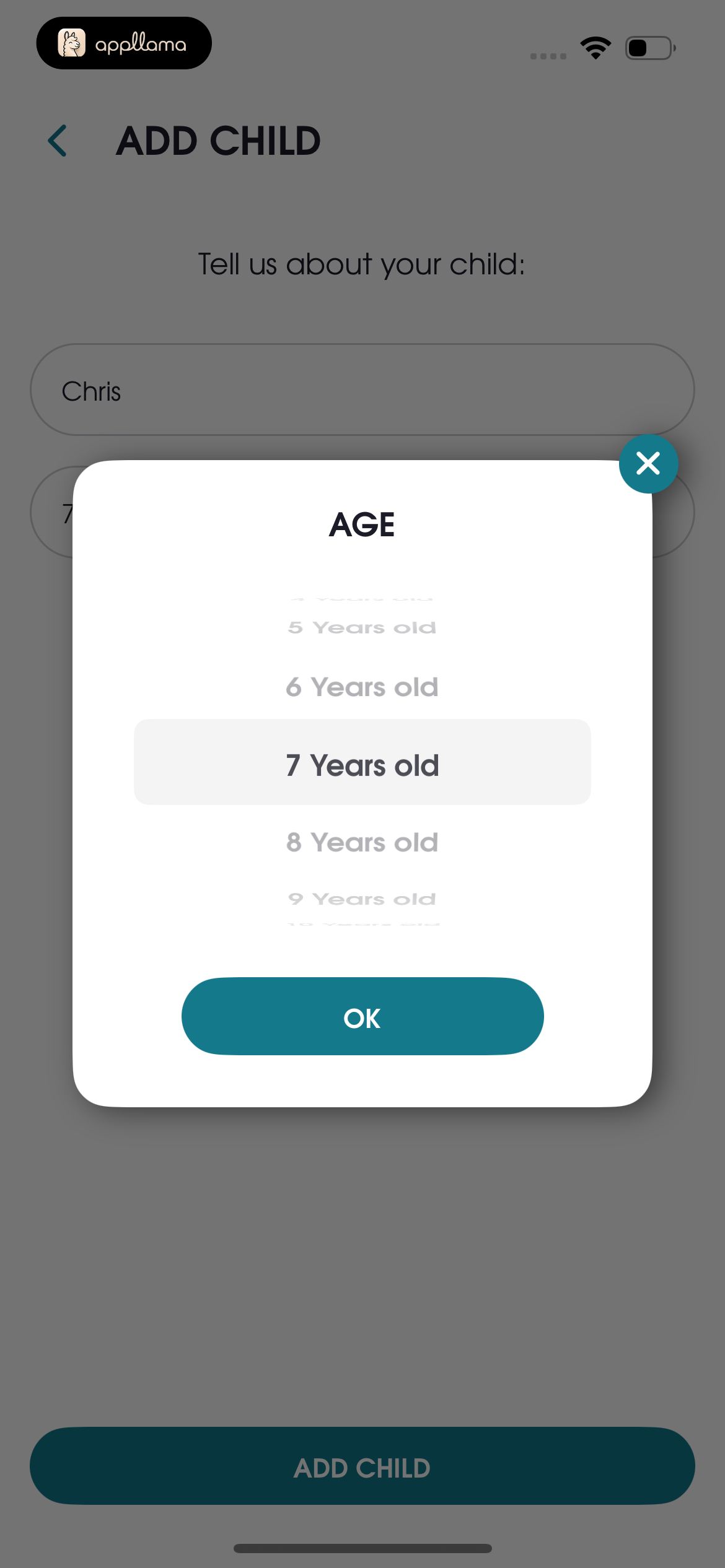 Age Picker Modal