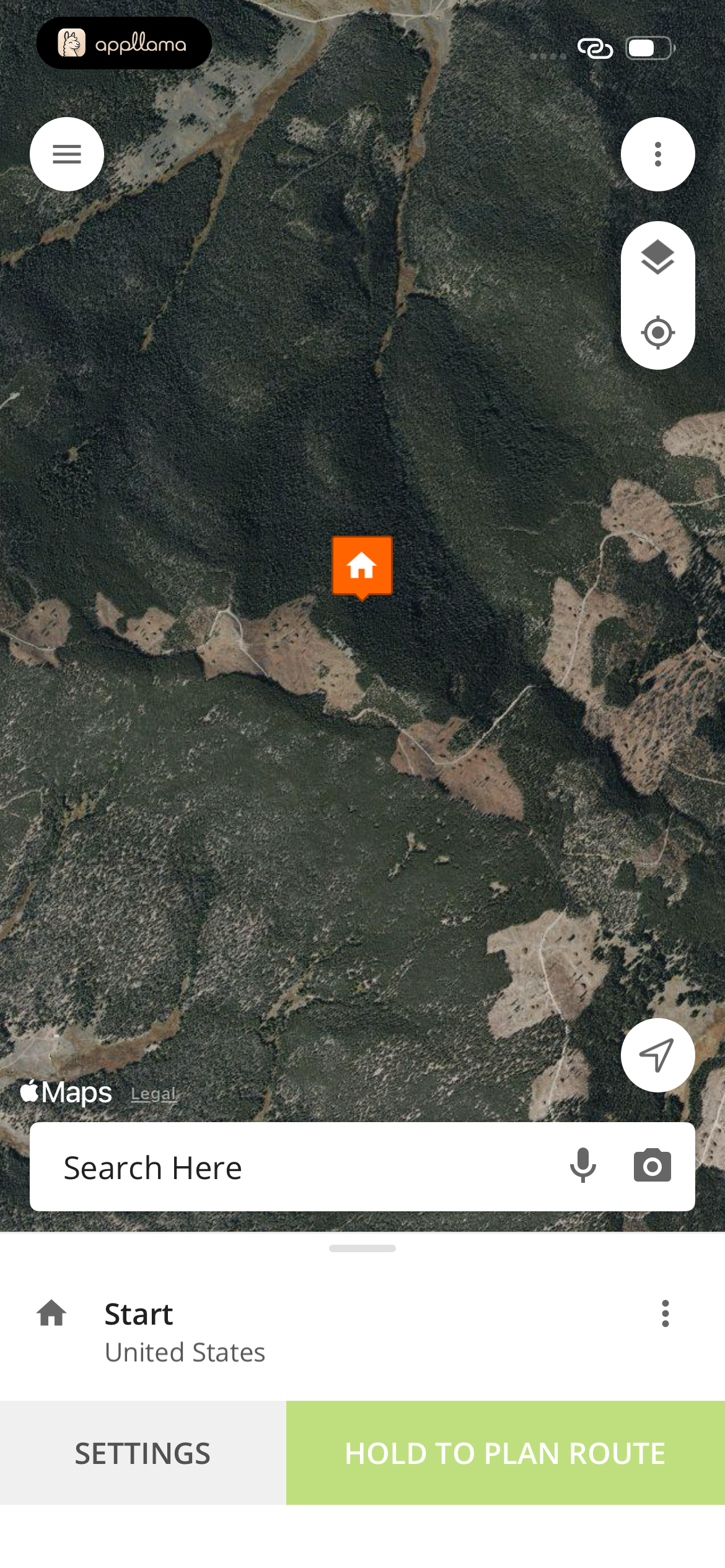 Satellite Route Map
