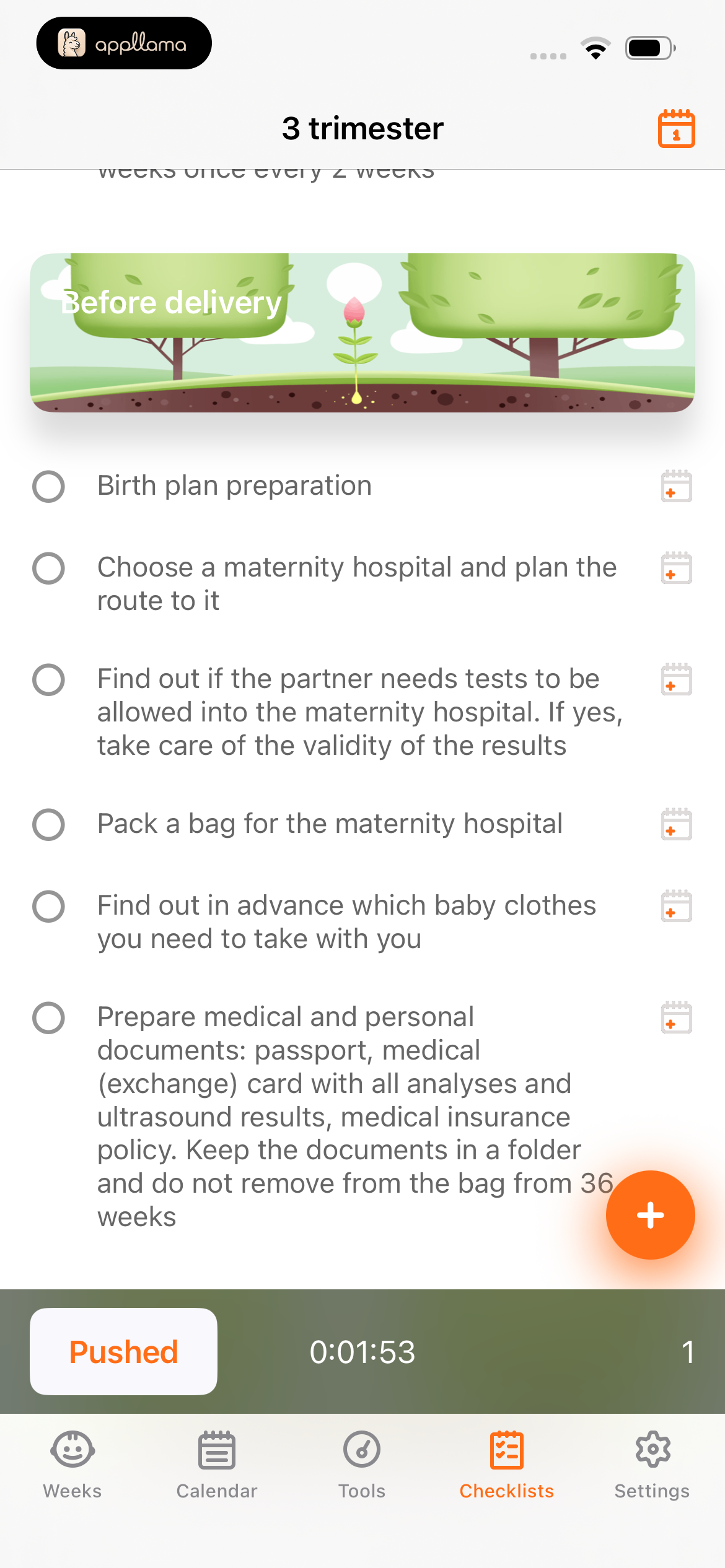 Third Trimester List