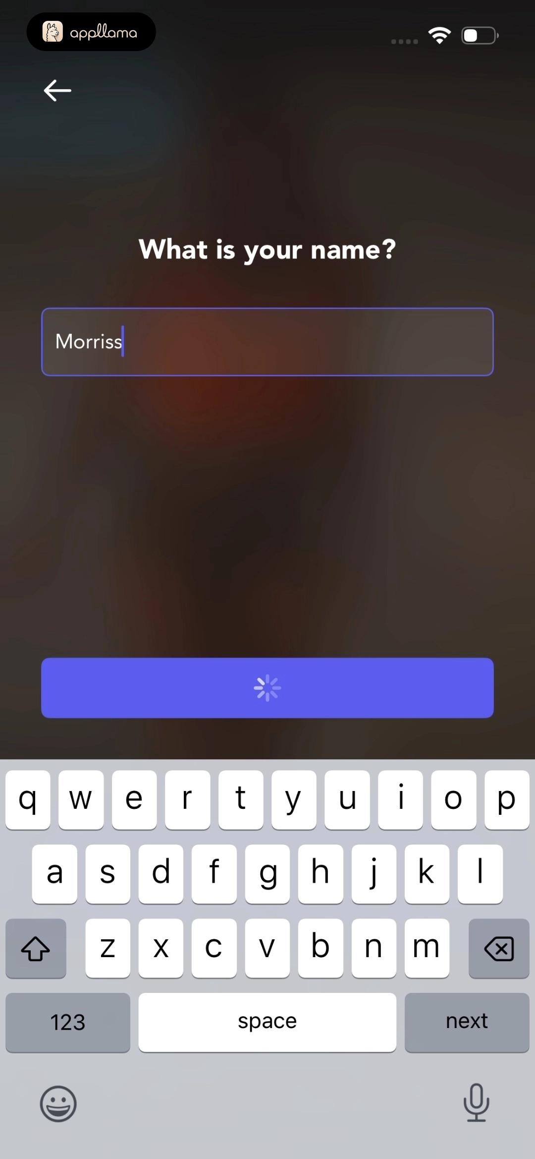 Name Entry Loading