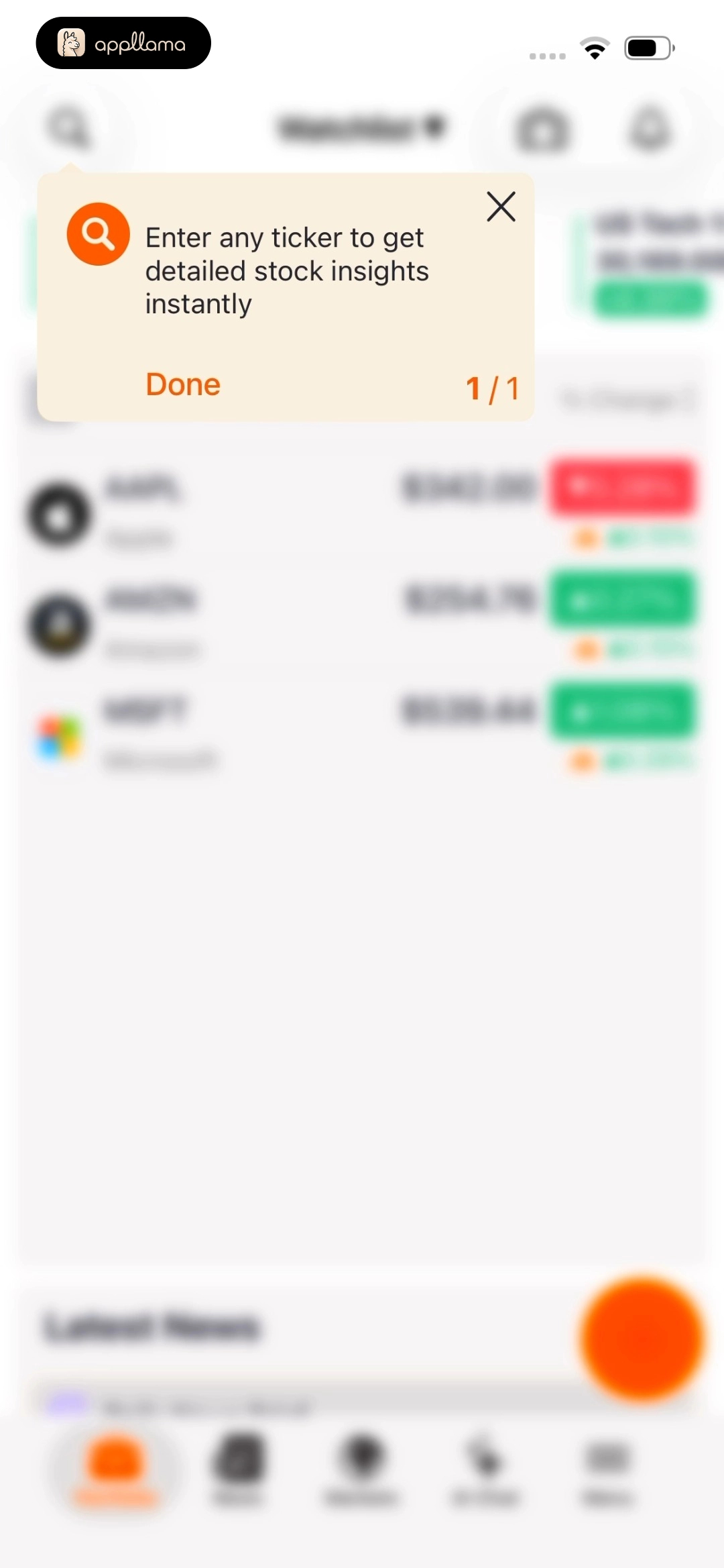 Watchlist Guided Tutorial