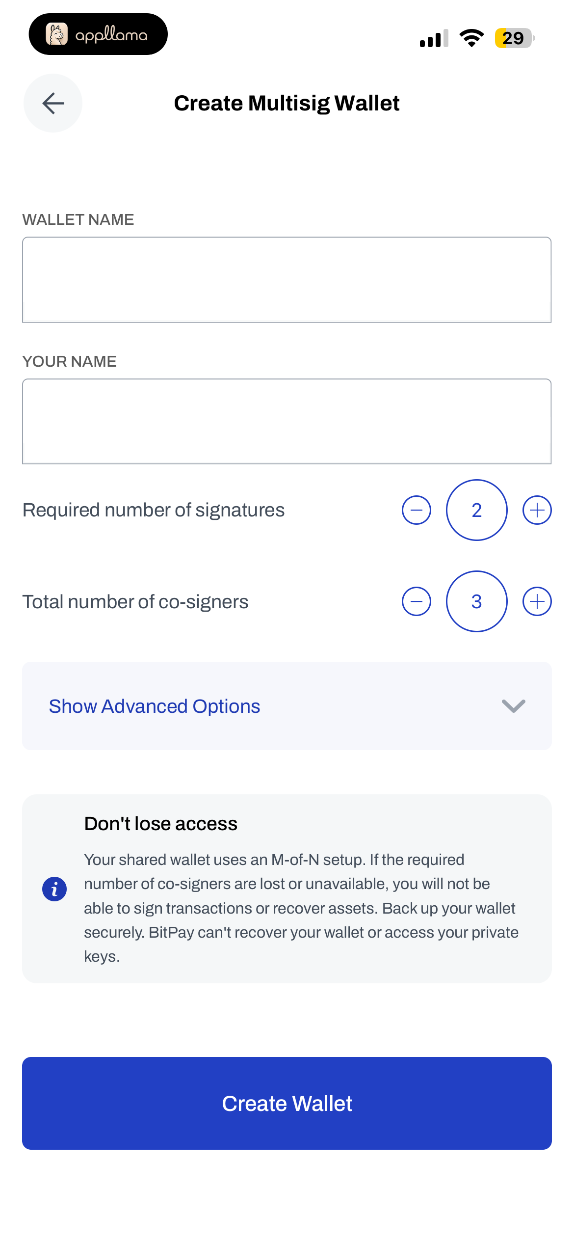 Create Multisig Wallet