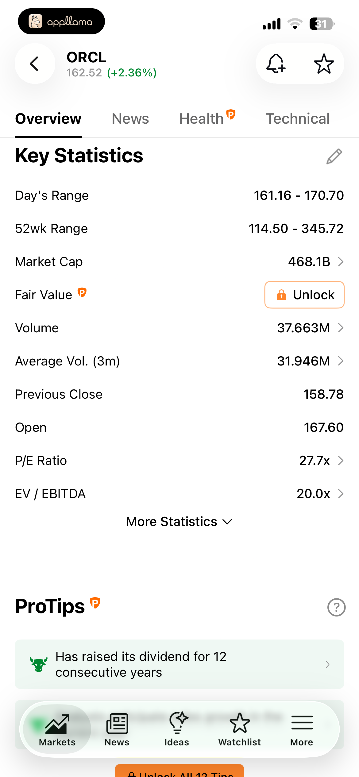 Oracle Key Statistics