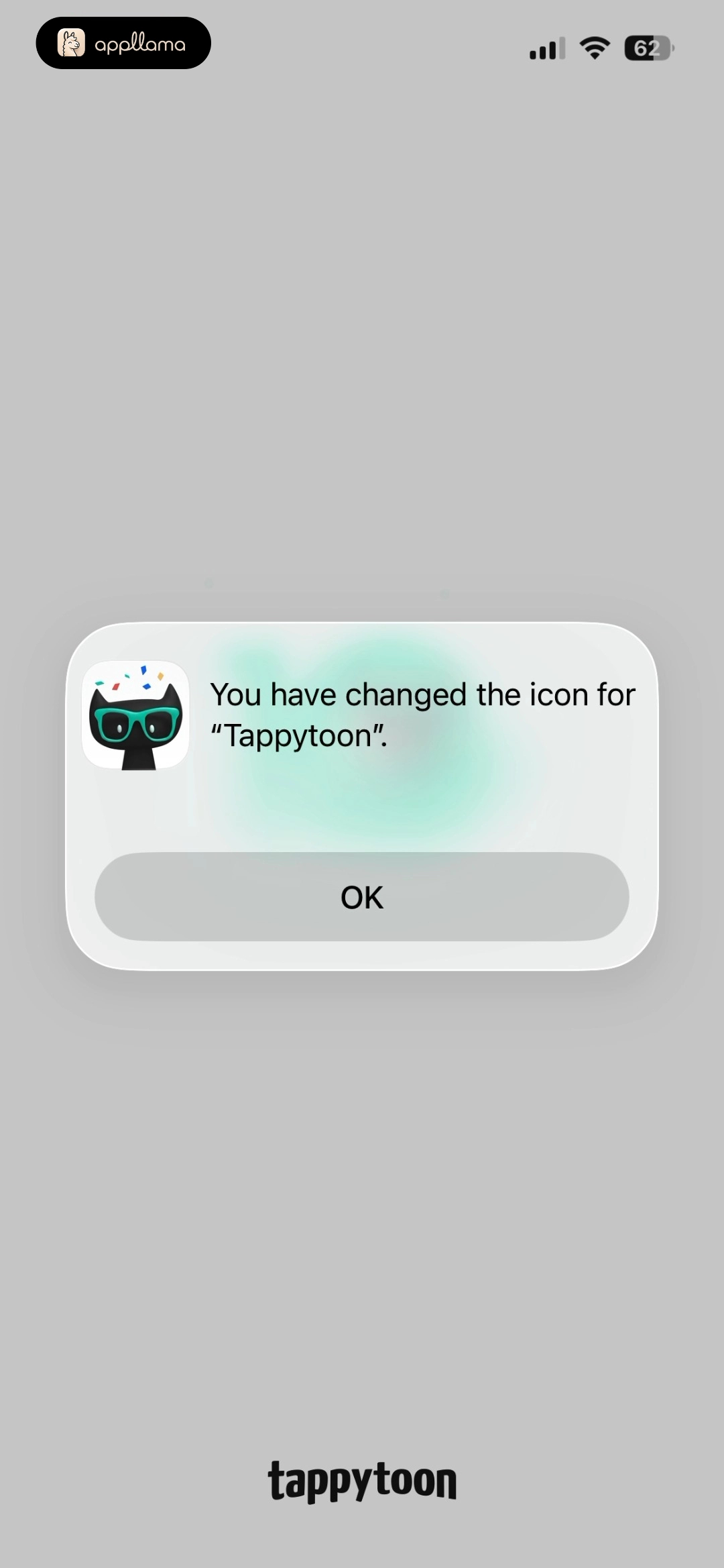 Icon Change Confirmation
