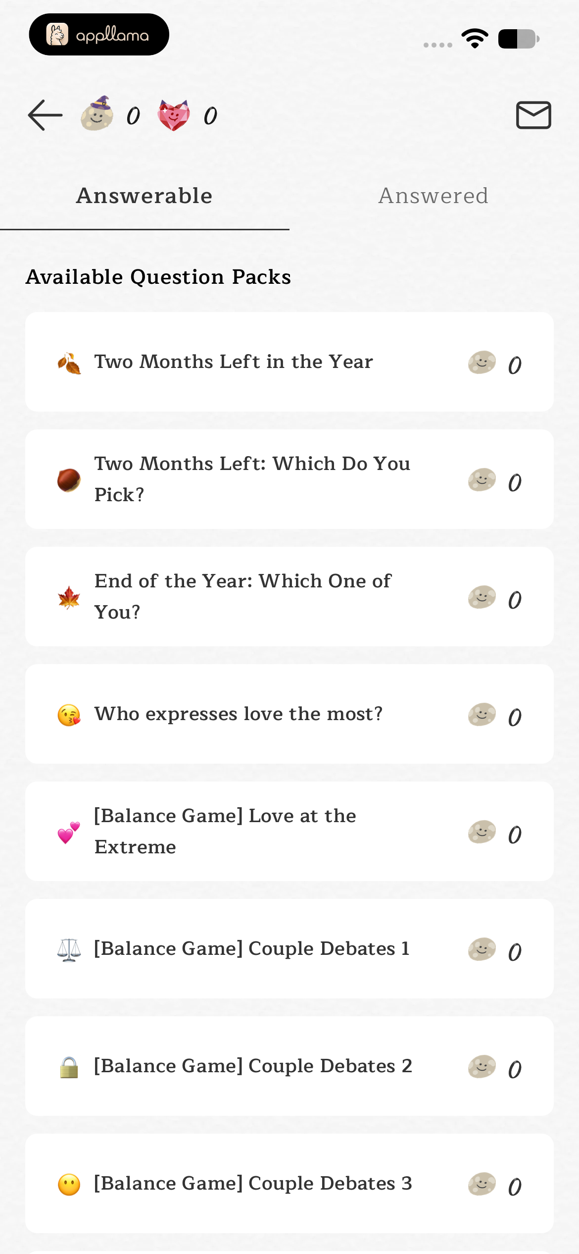 Question Pack Catalog