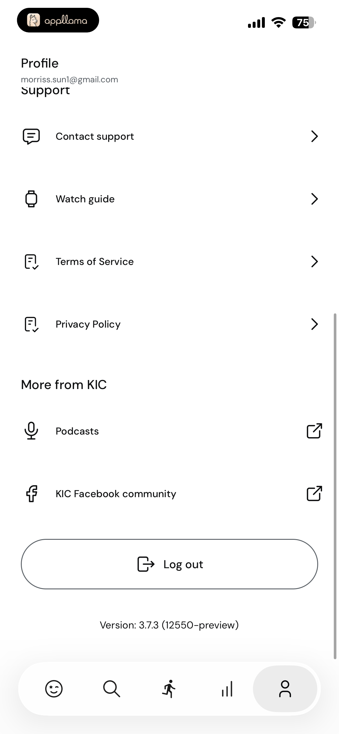 Account Menu
