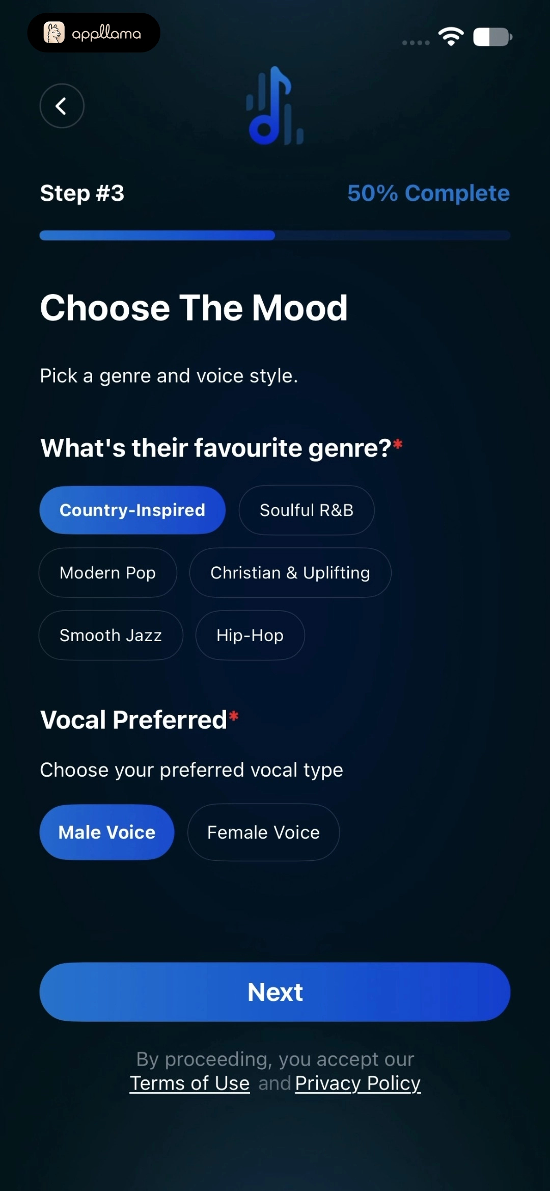 OurSongs: Custom Song Maker screens, onboarding and paywall | Appllama