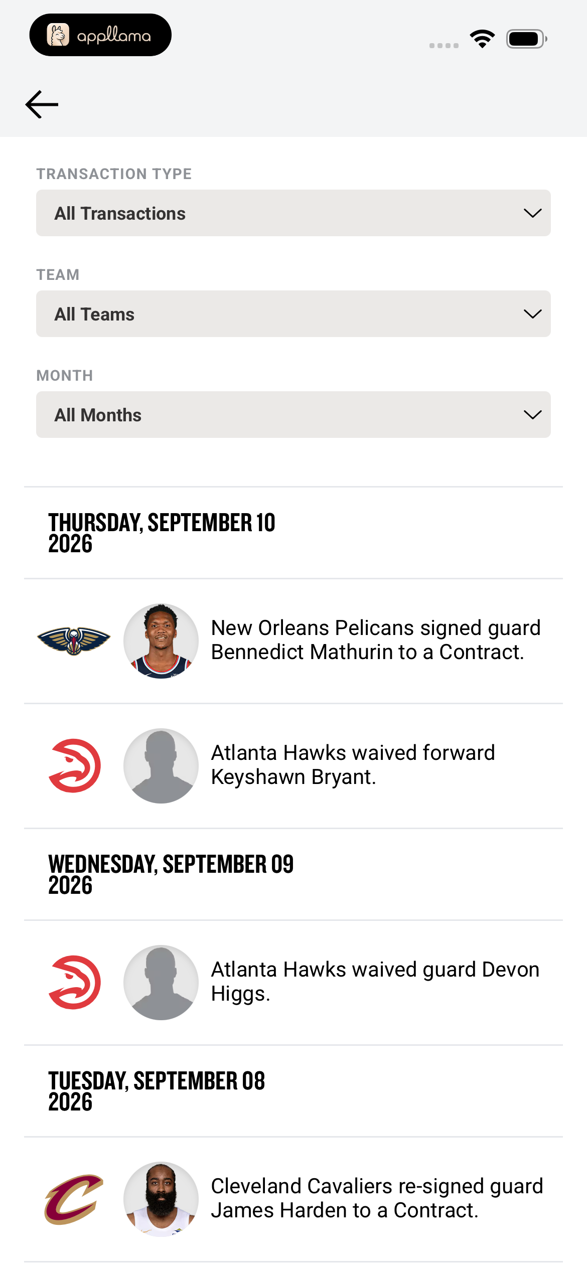 Transactions
