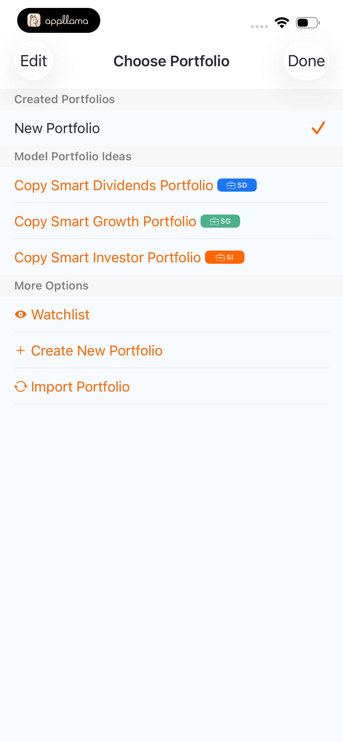 Choose Portfolio