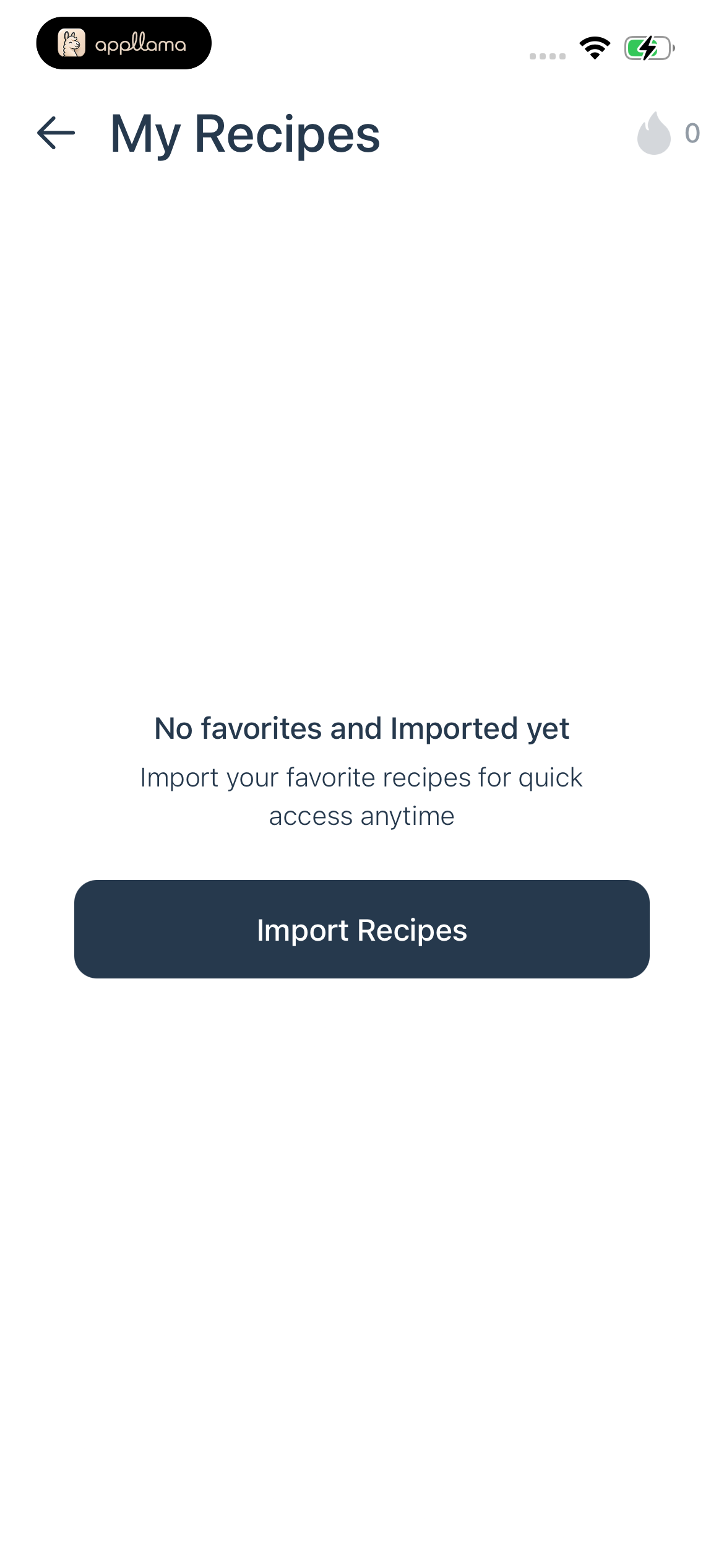 My Recipes Empty State
