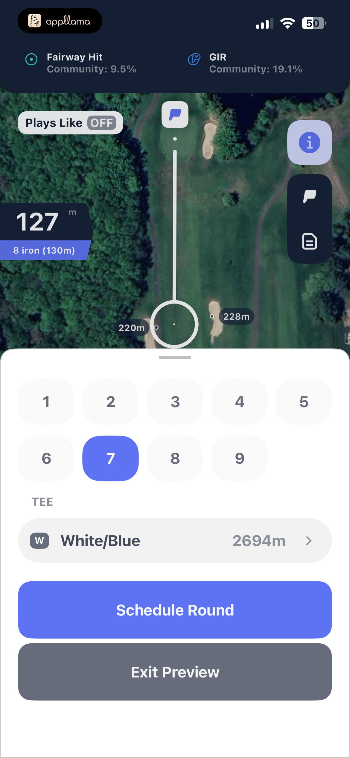Hole Preview Controls