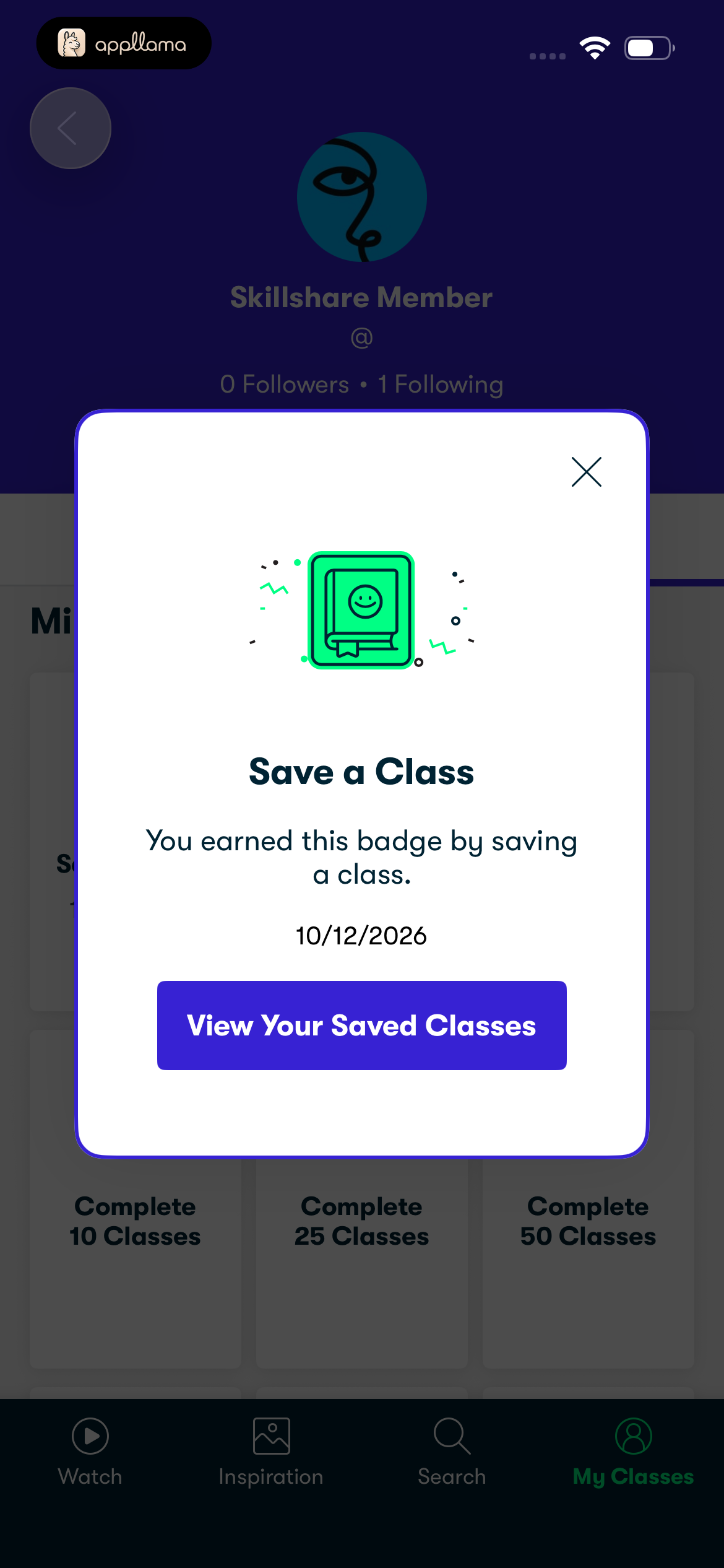 Save Class Achievement