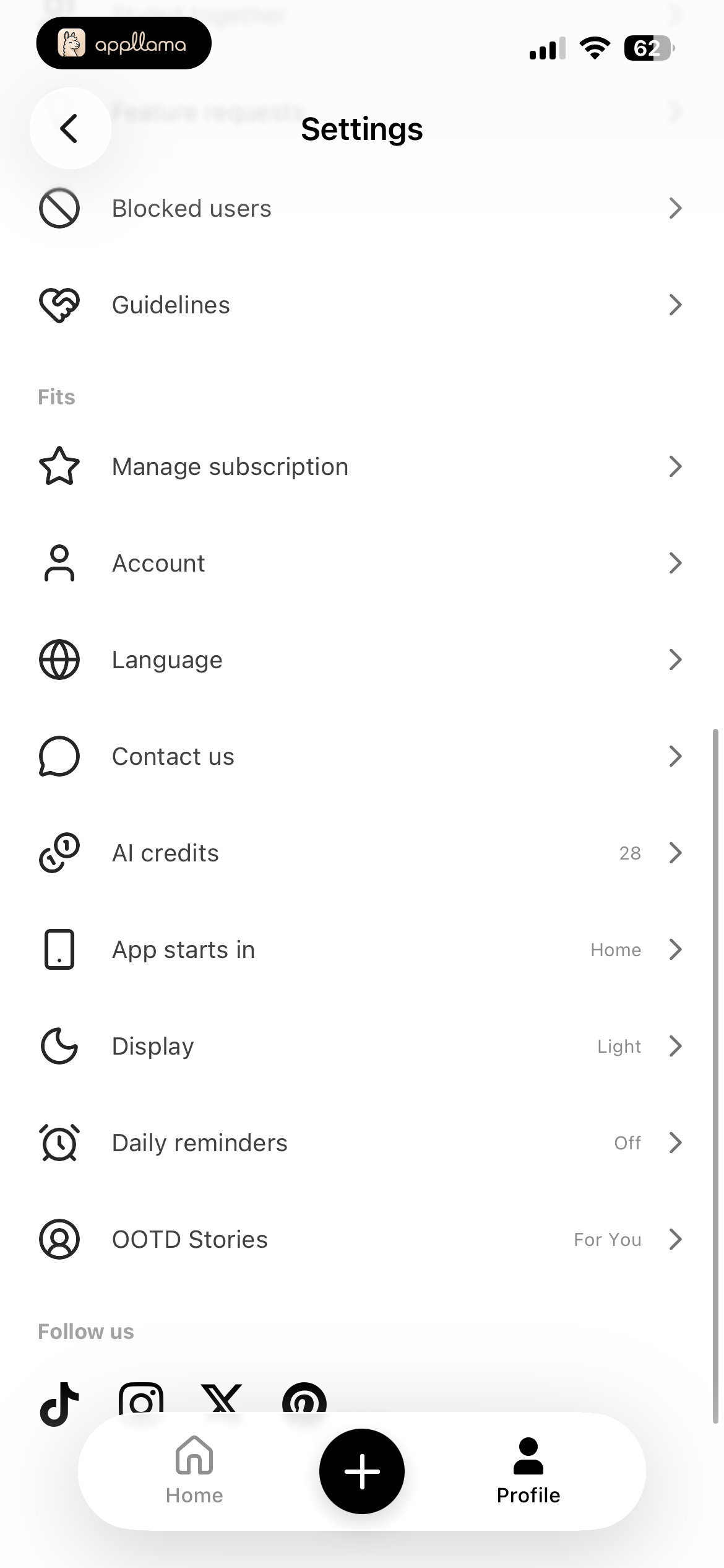 Settings Preferences