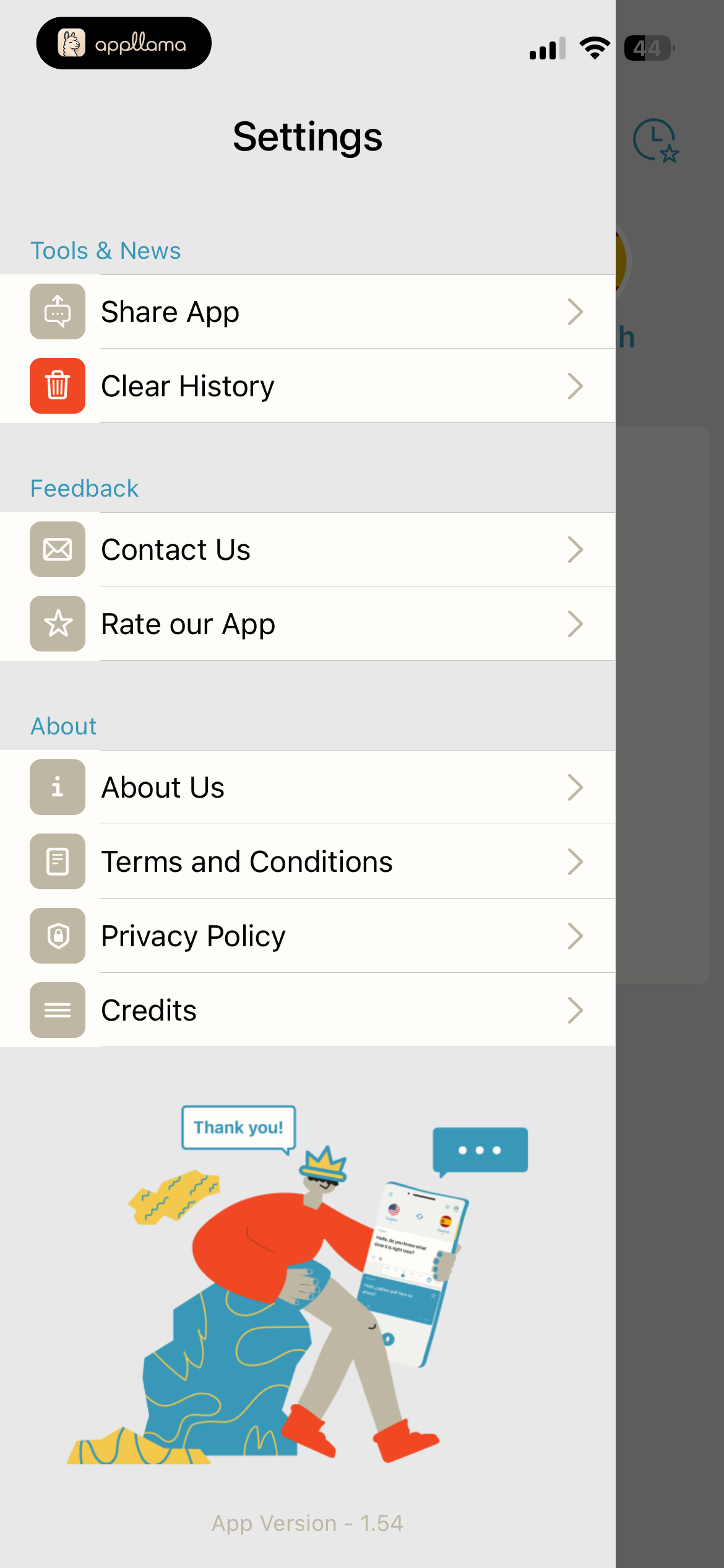 Settings Drawer