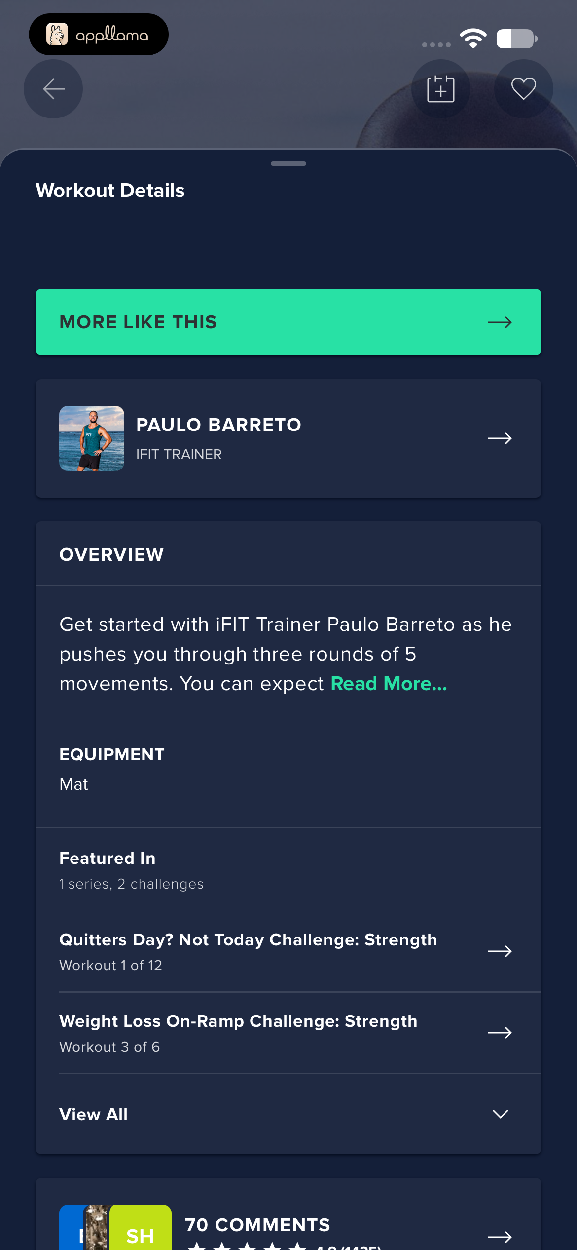 Workout Details Sheet