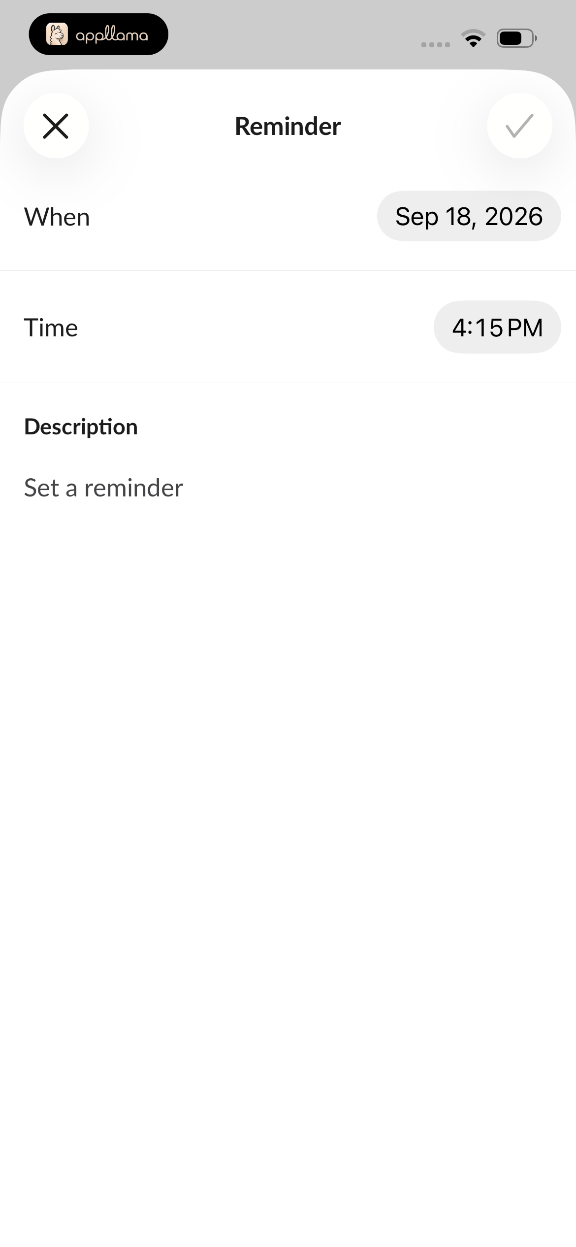 Create Reminder