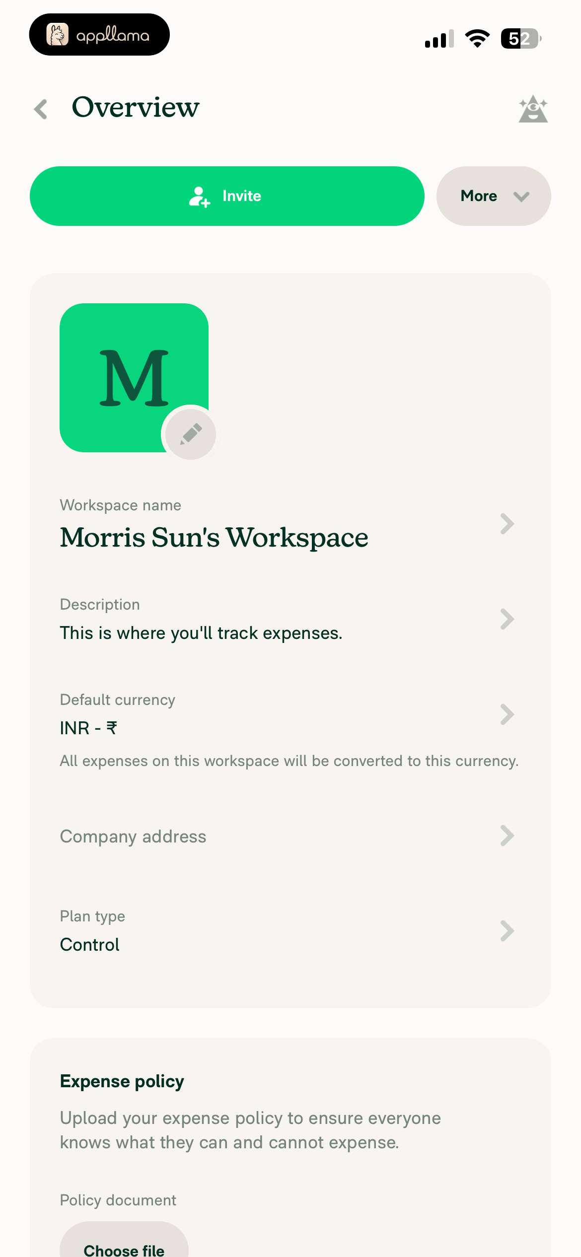 Workspace Overview