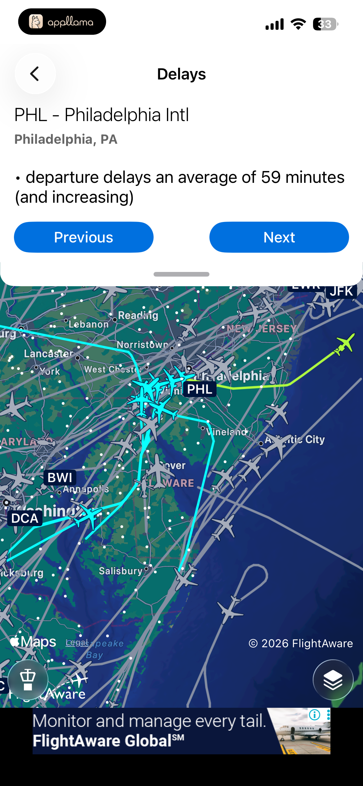 Airport Delays Map