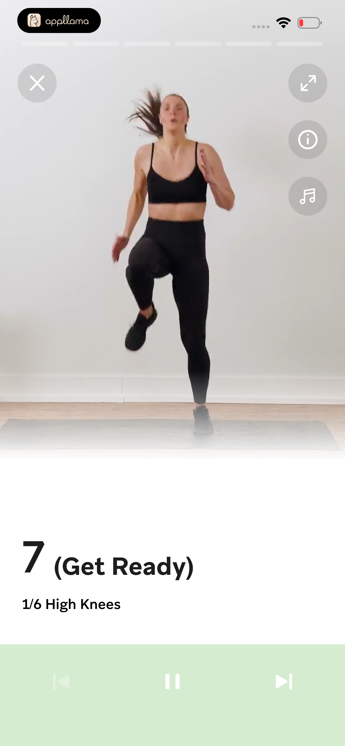 Workout Session High Knees