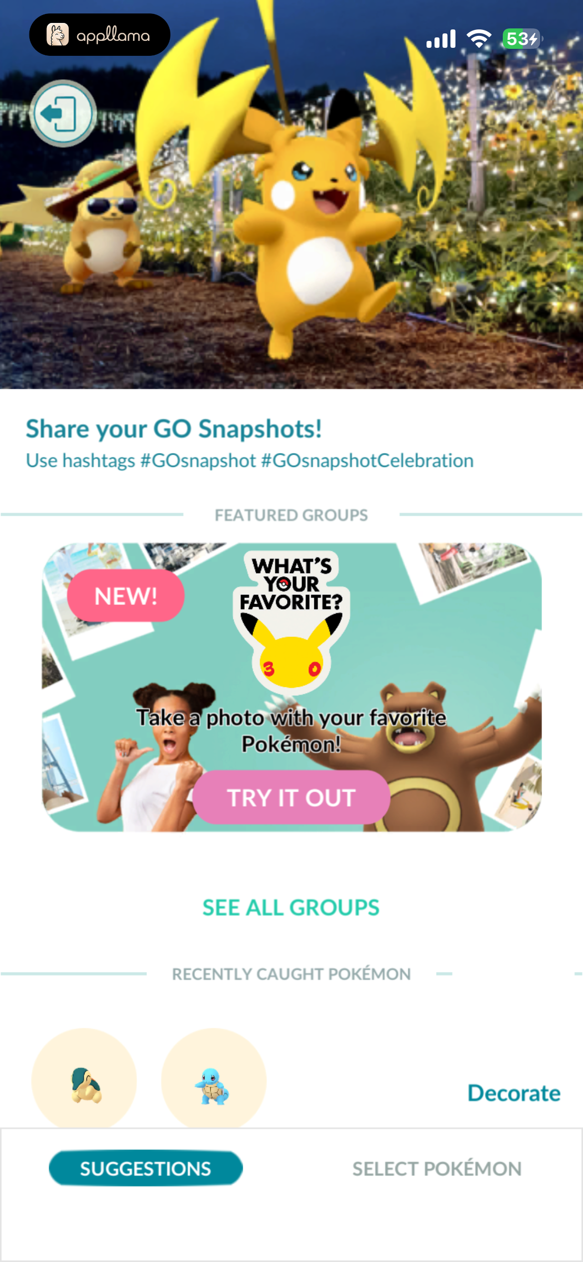 GO Snapshot Groups