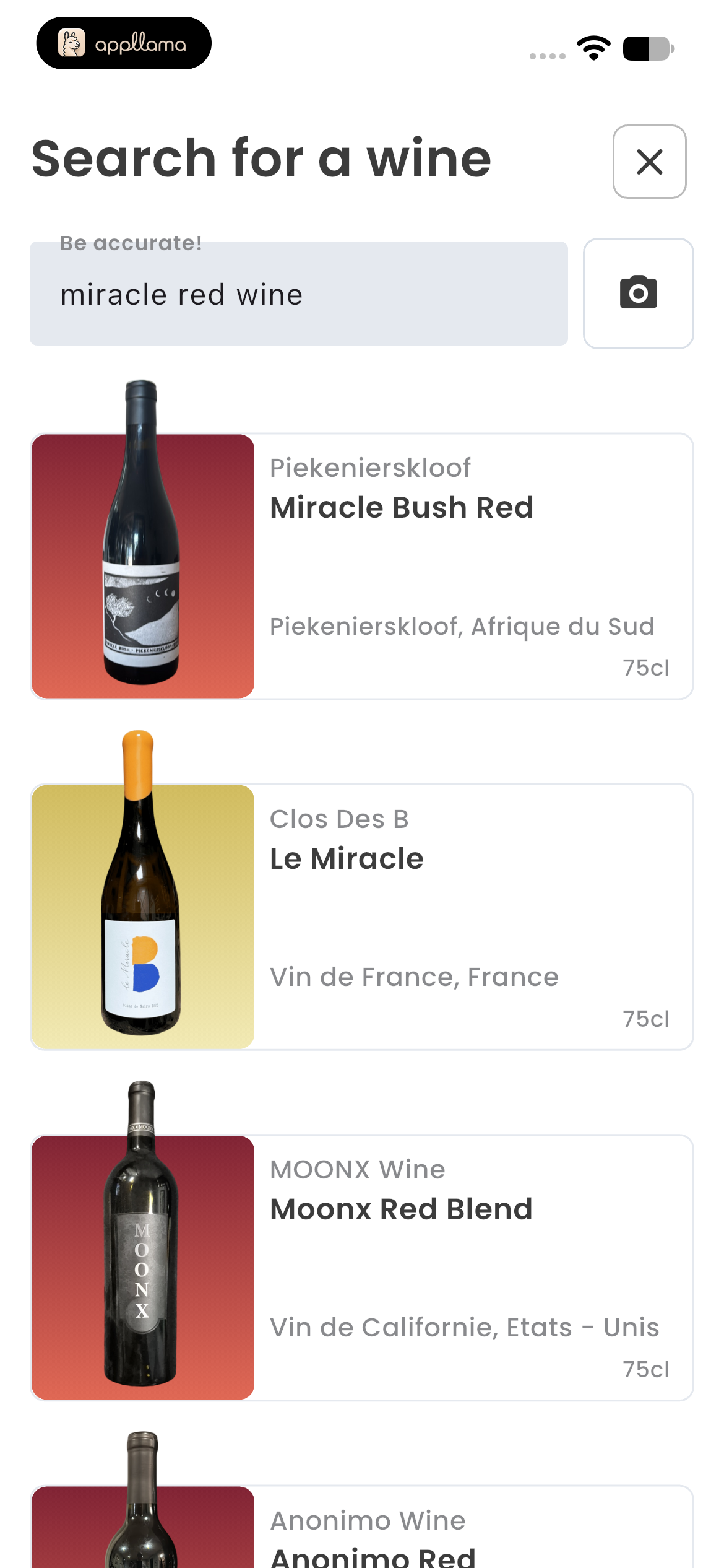 Wine Search Results