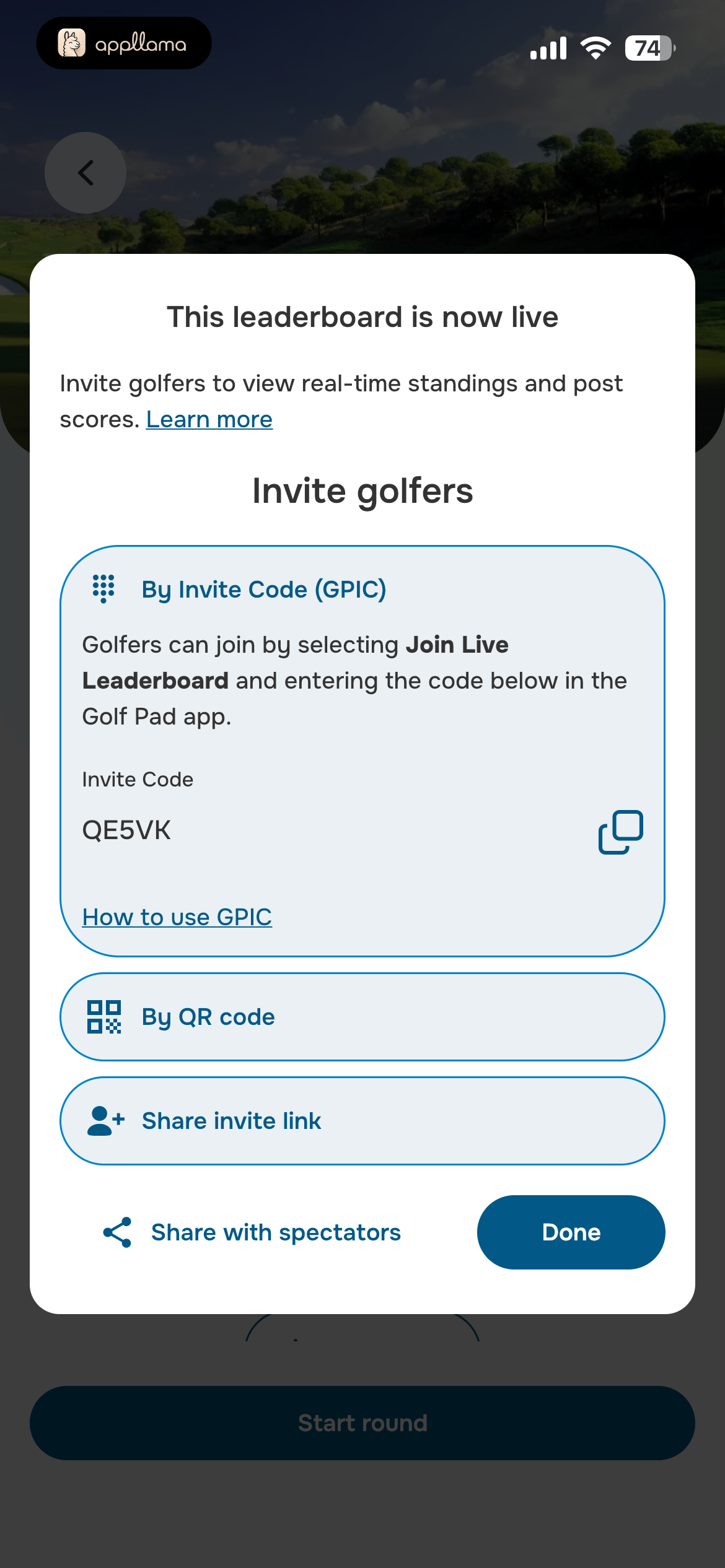 Leaderboard Live