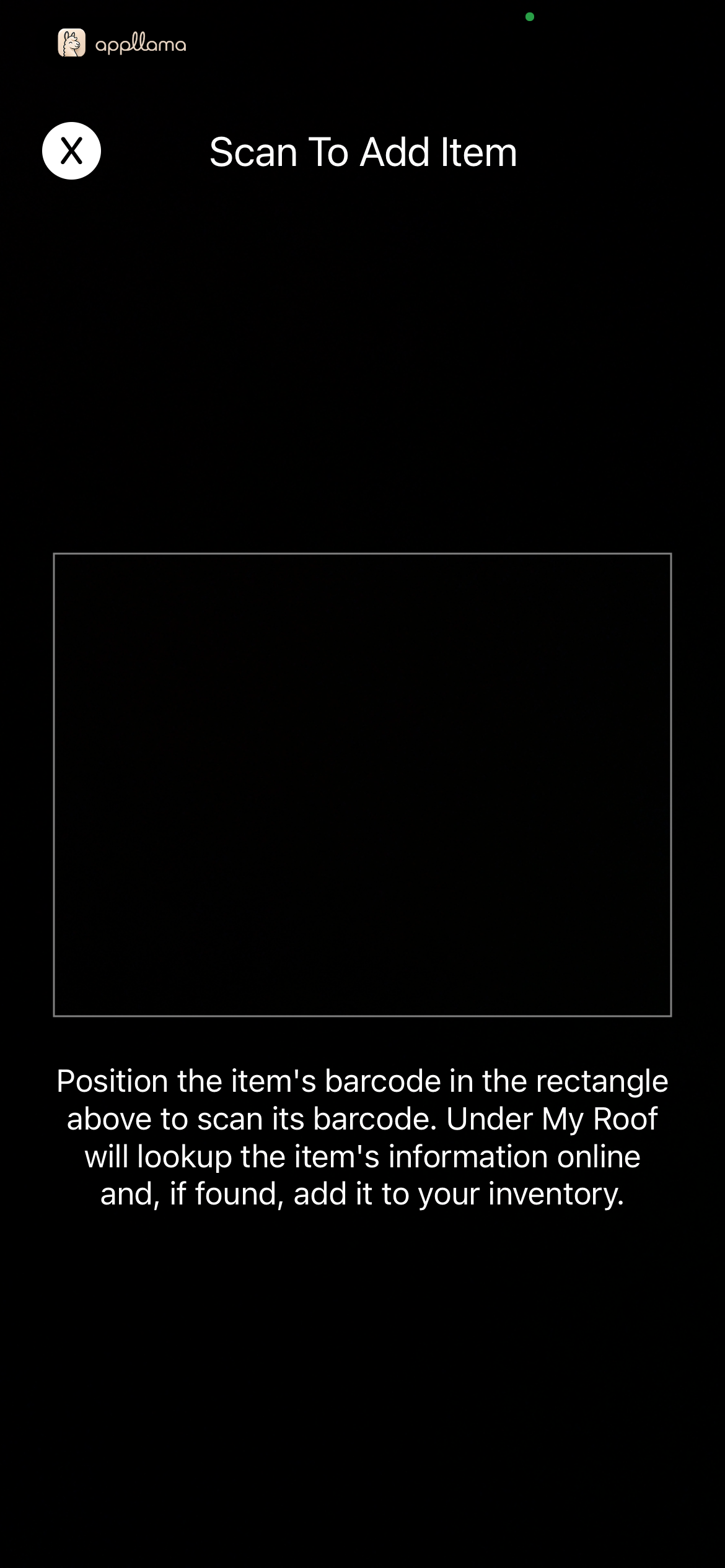 Scan To Add Item