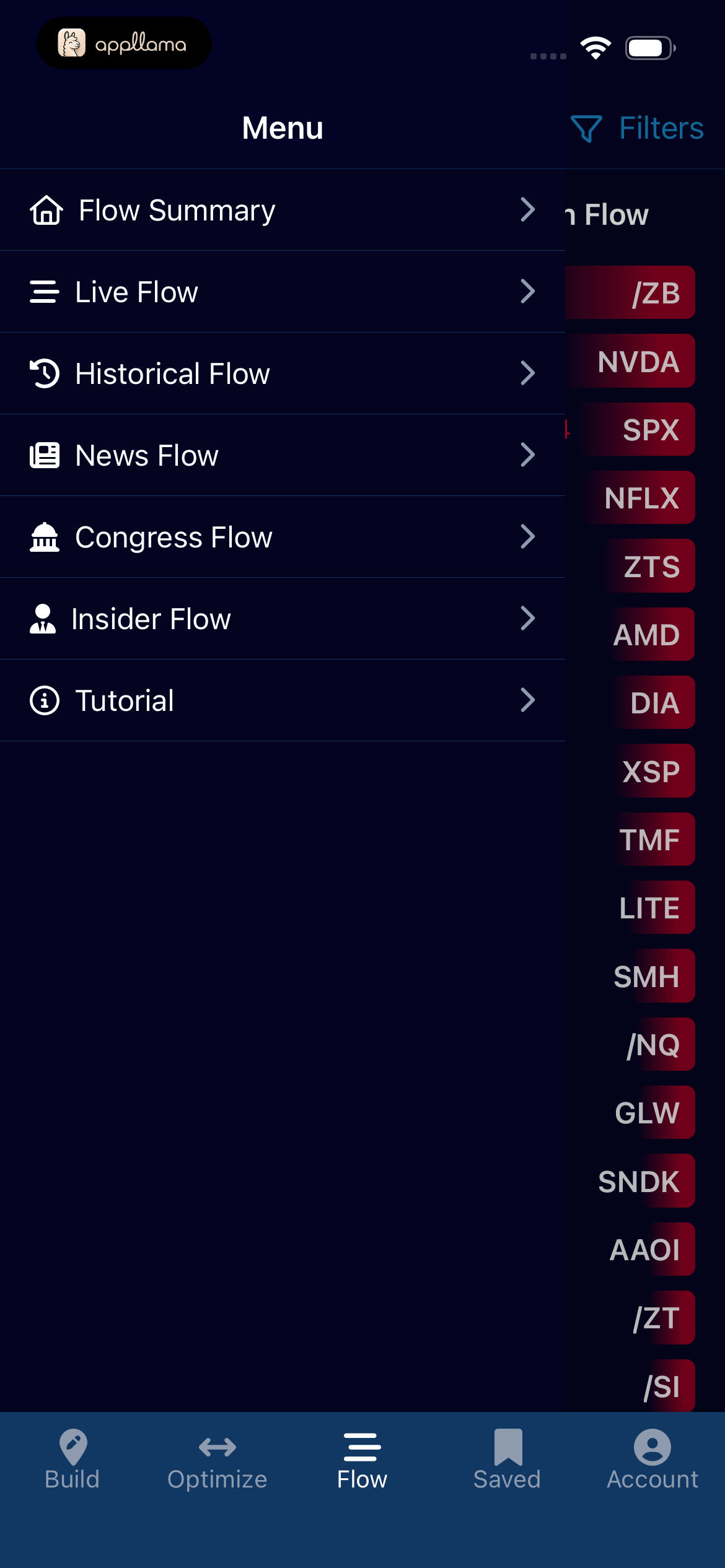 Flow Menu