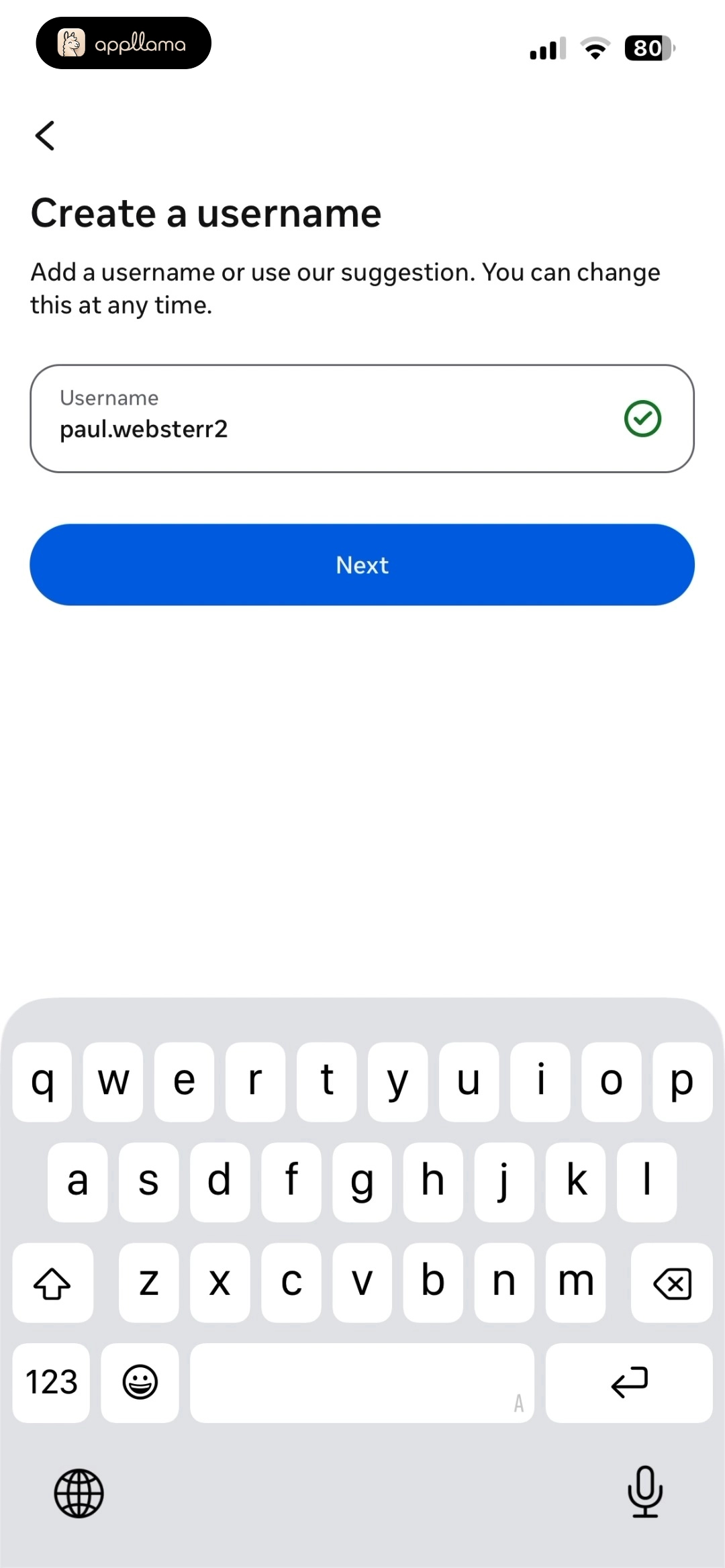 Create Username