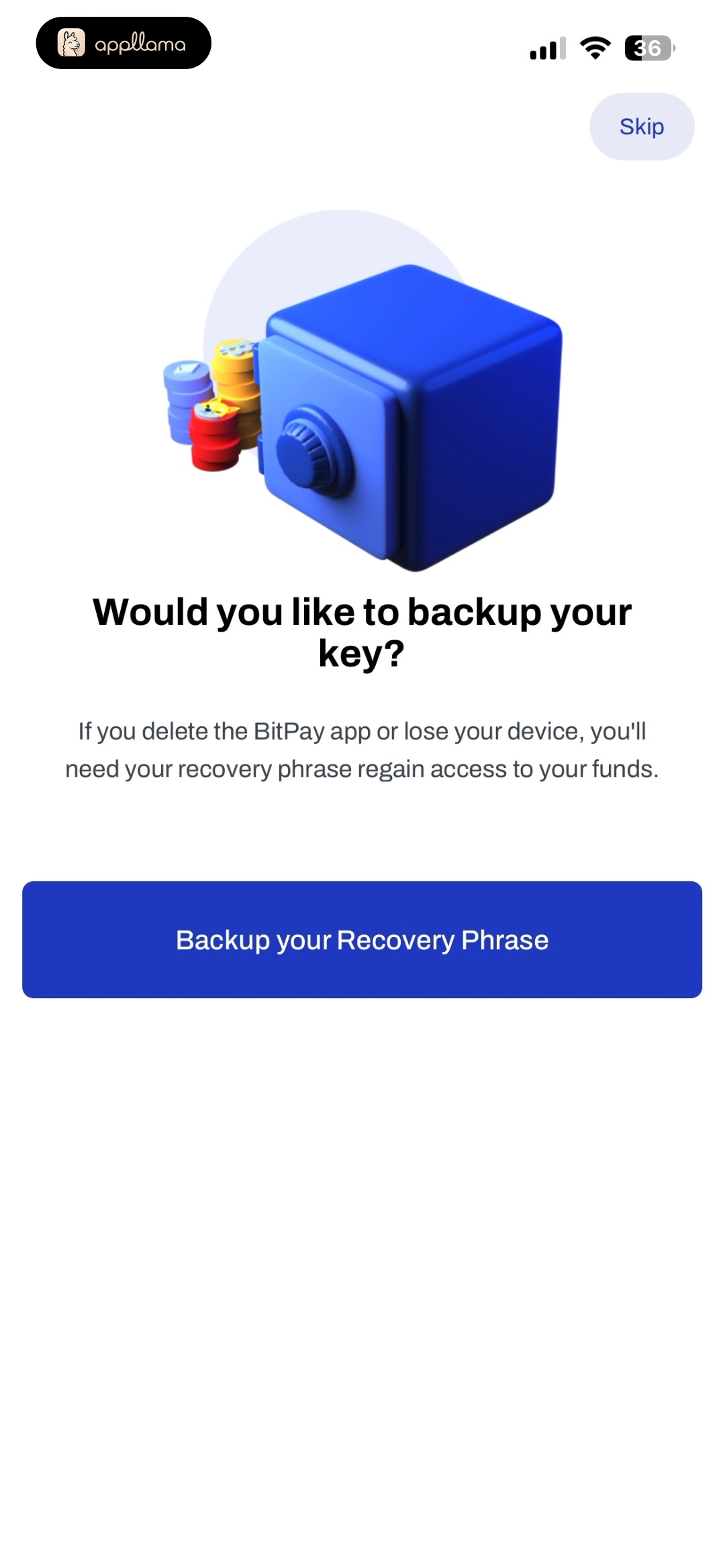 Backup Recovery Key