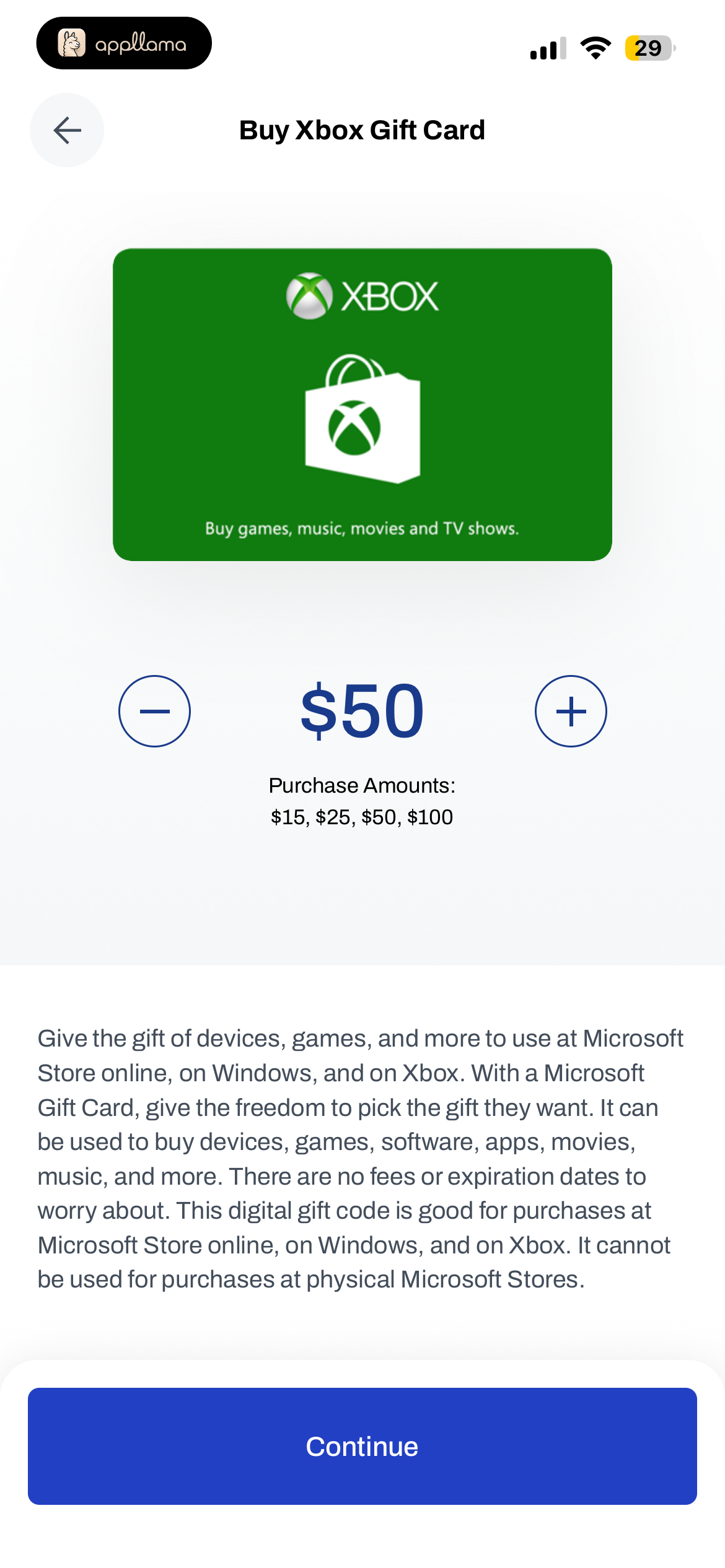 Xbox Gift Card