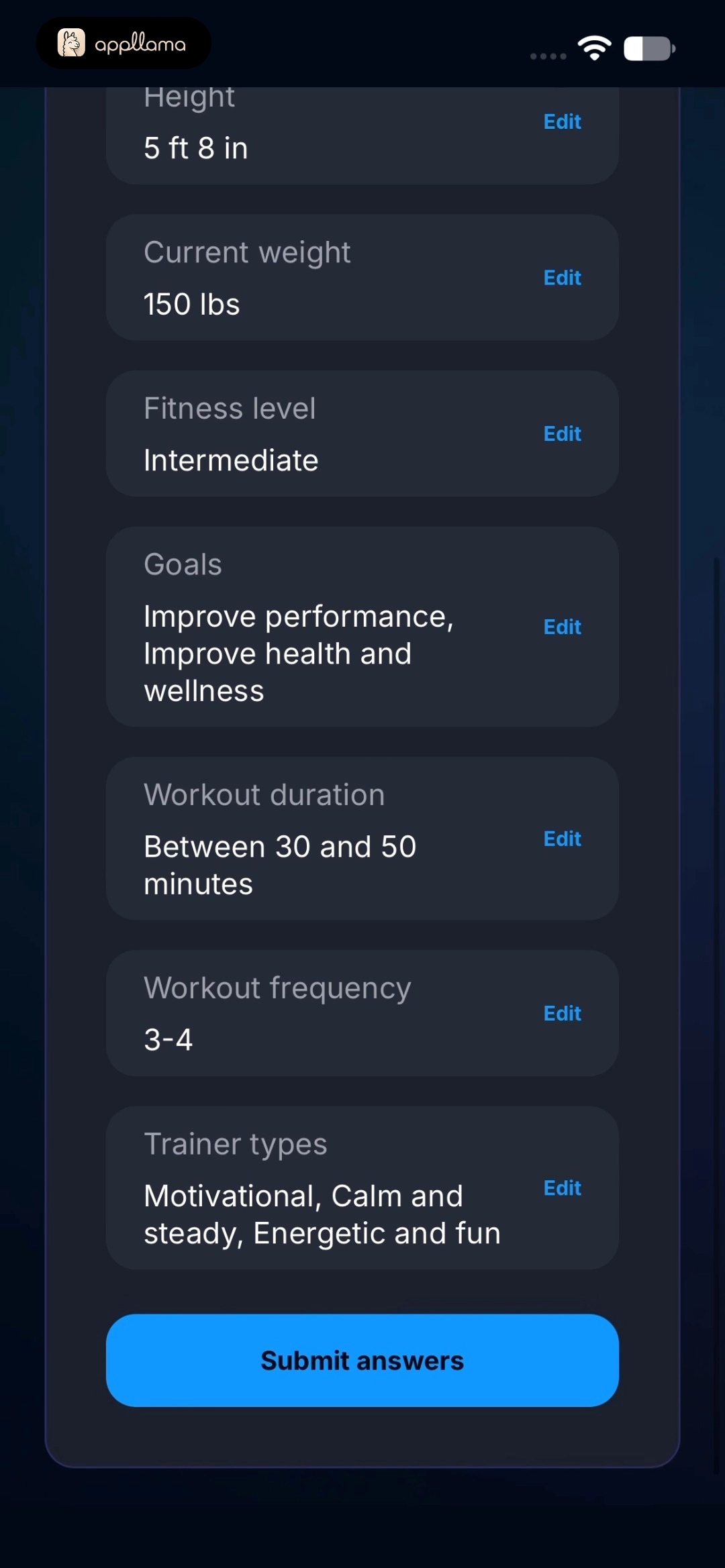 Profile Review Submission