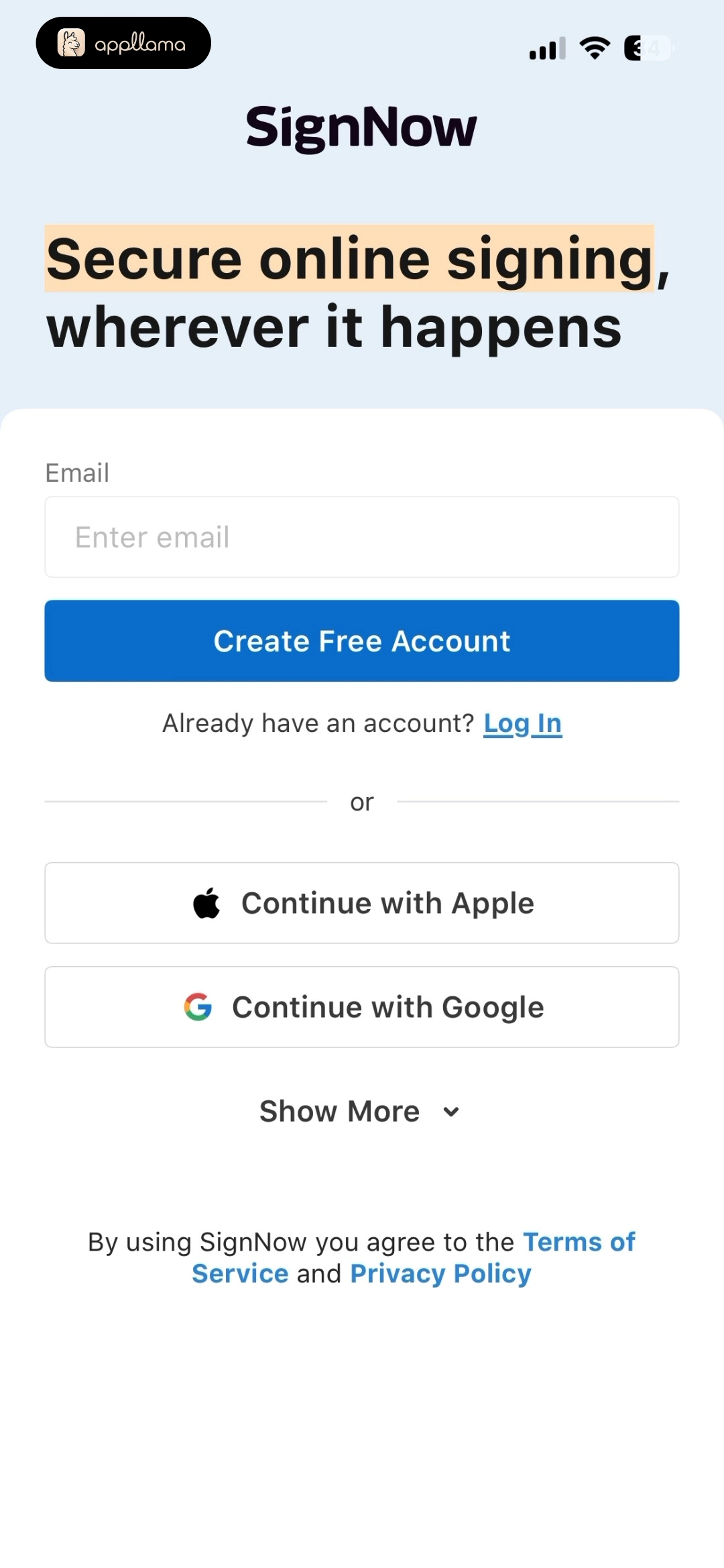 Sign Up