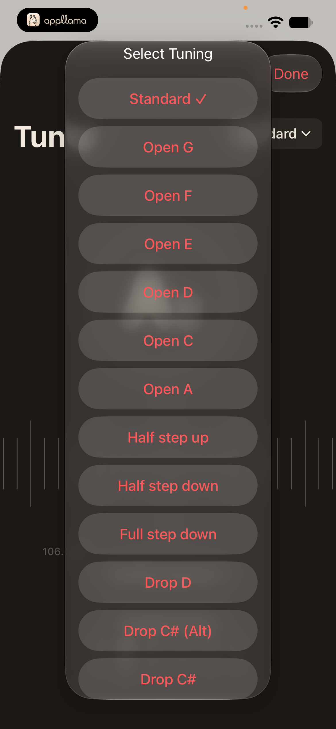 Tuning Selection
