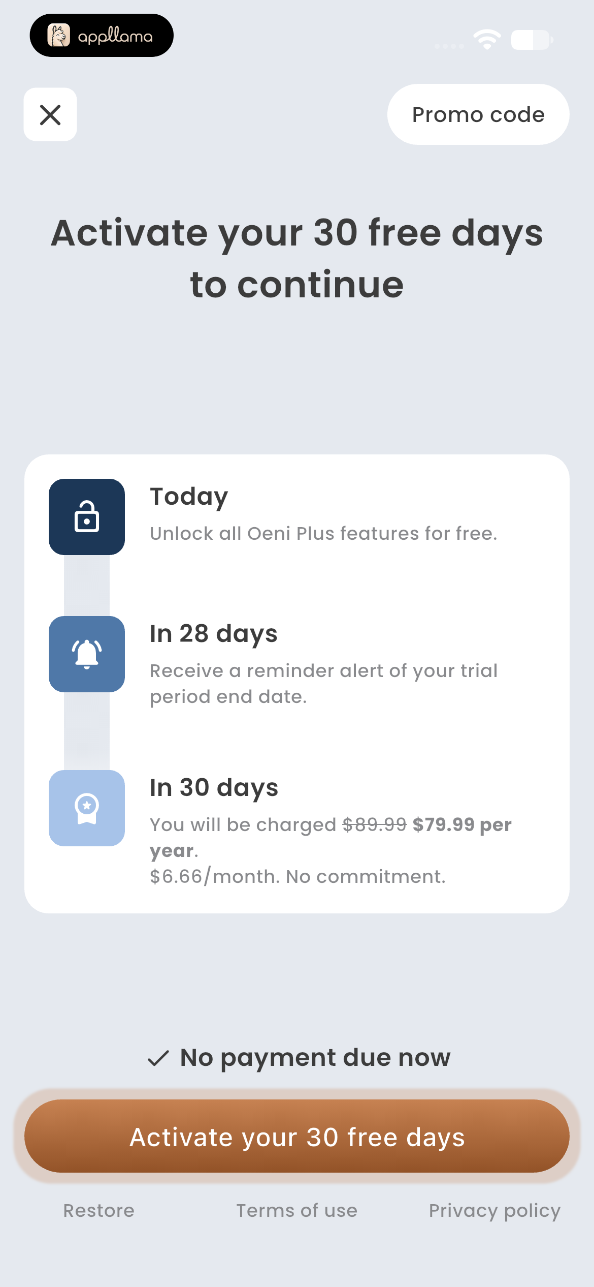 Free Trial Activation