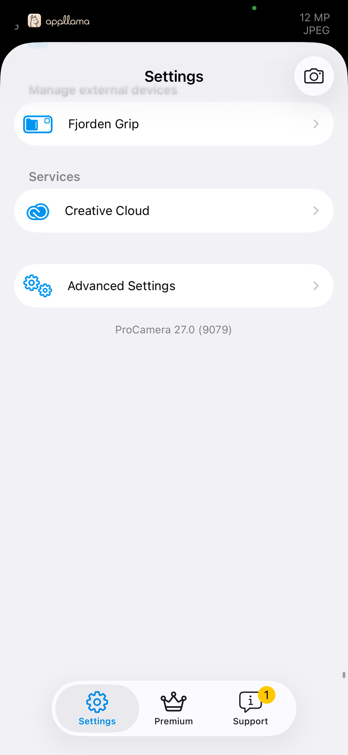 Settings Integrations